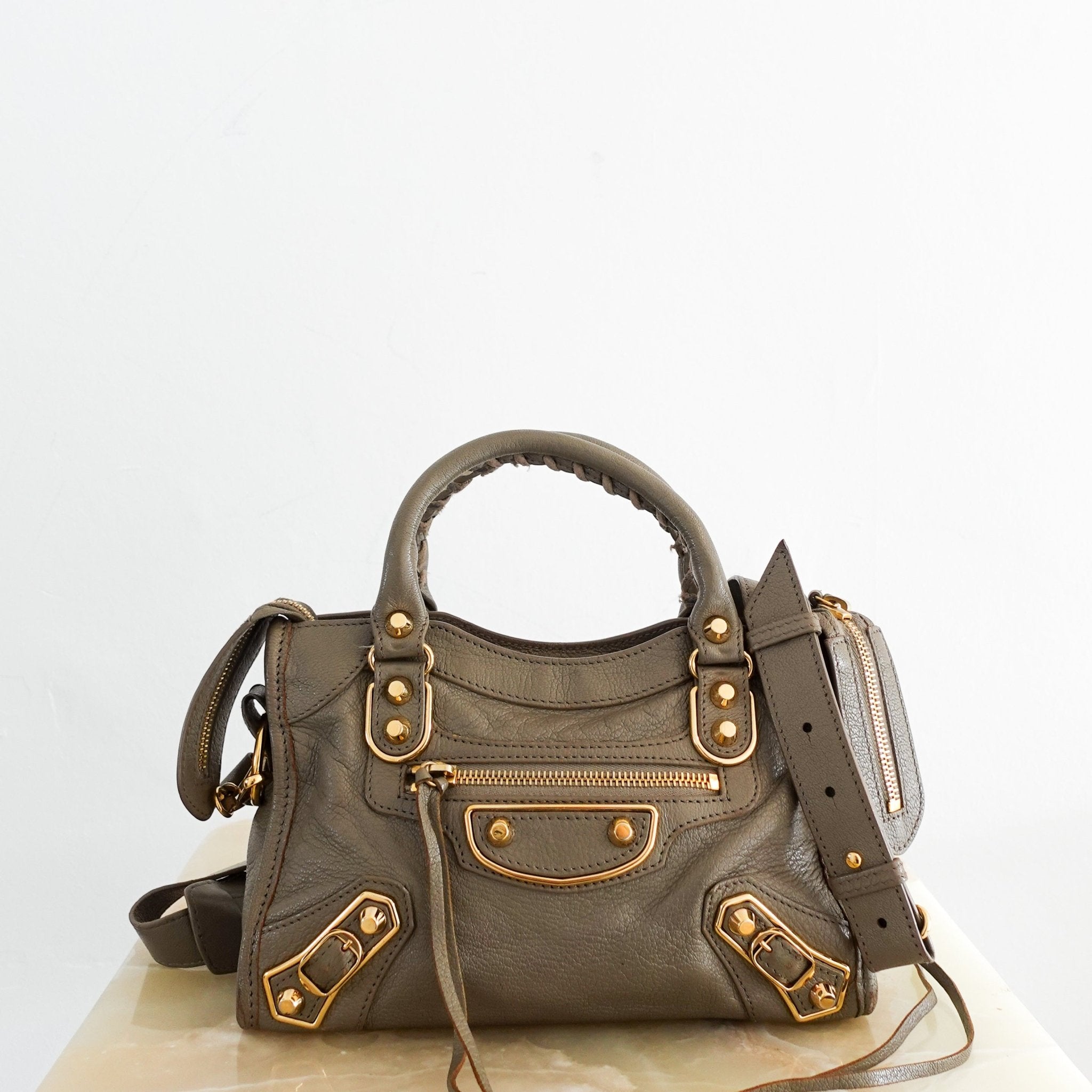 Balenciaga Mini City Bag Taupe RRP £1000 | Authentic Preloved - Reloved Again