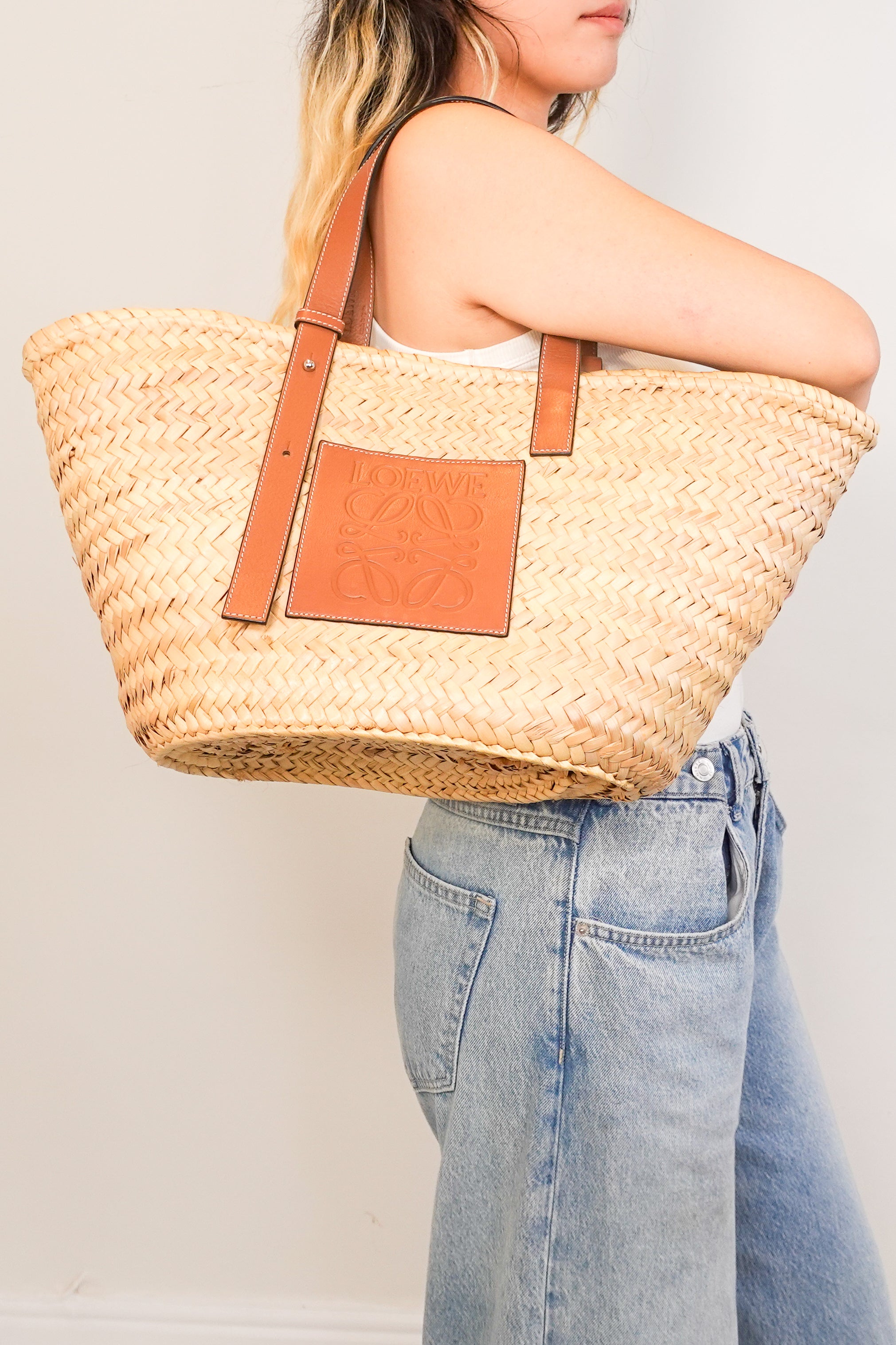 medium raffia basket RRP £480