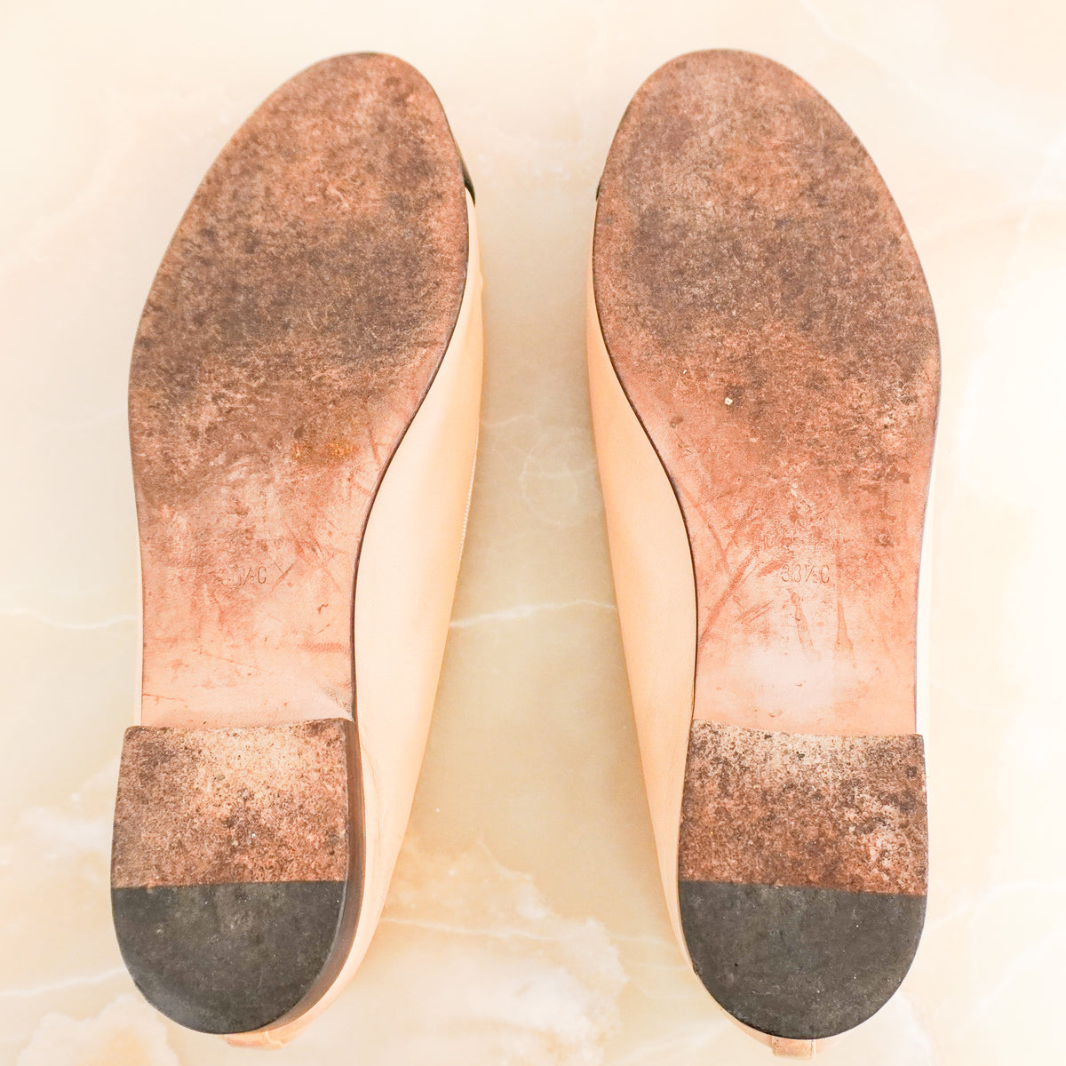 Chanel Ballet Flats in Beige and Black (RRP £810) | Authentic Preloved