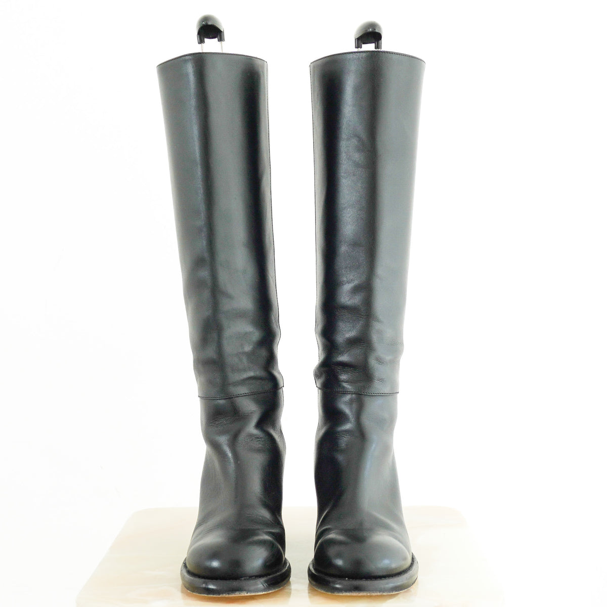 Alaia Black Knee length Boots in Calfskin (RRP £1200) | Authentic Preloved