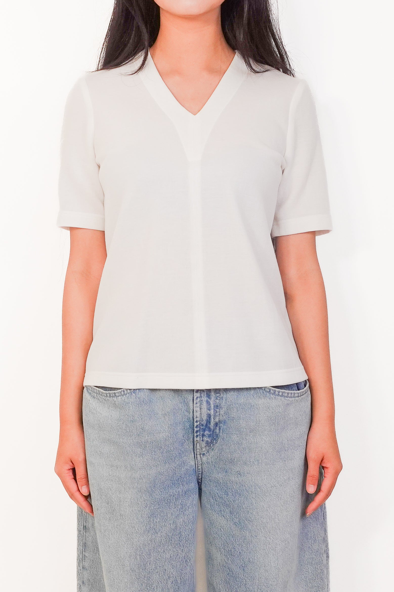 White V-neck top RRP £170