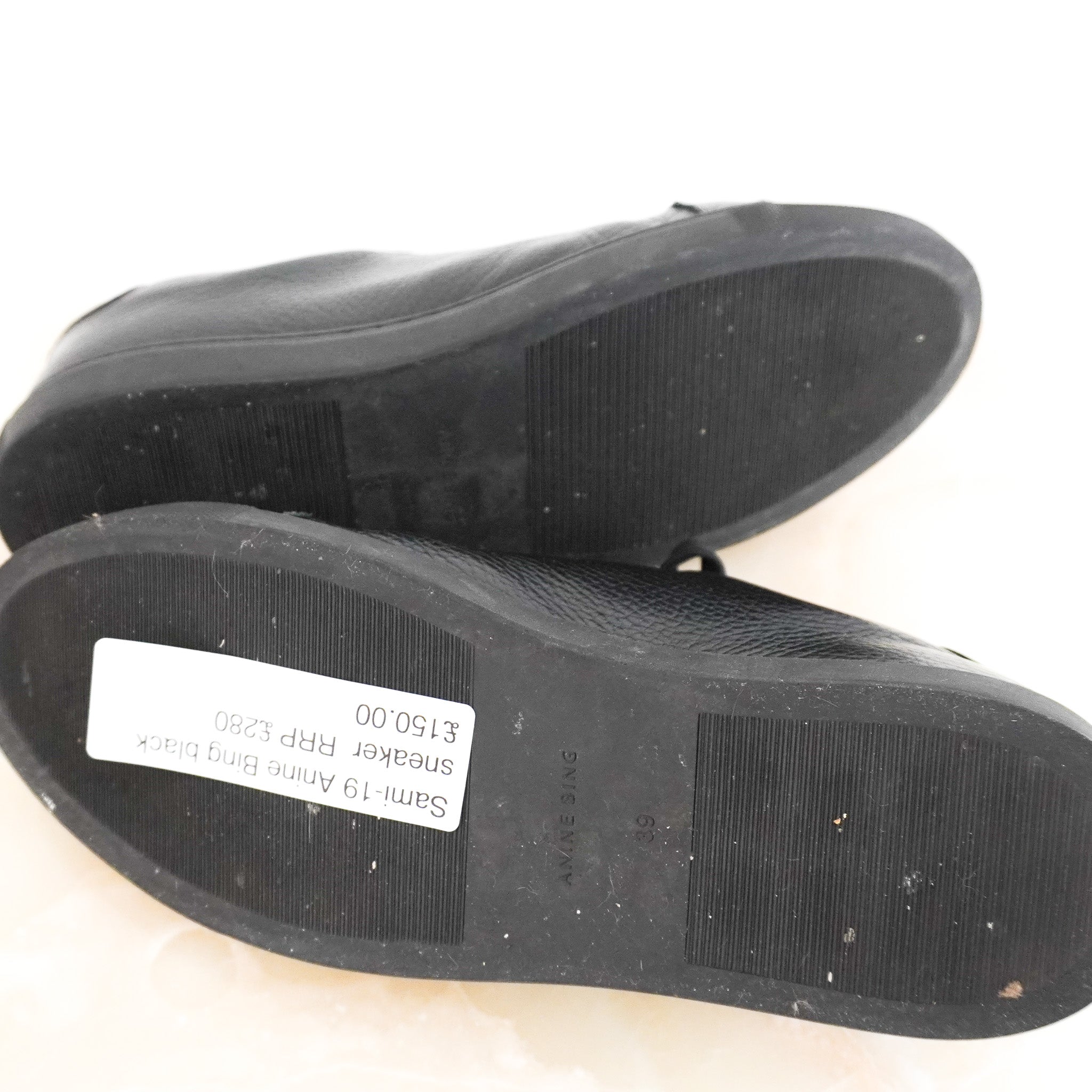 Anine Bing Liane Black Trainers RRP £280 | Authentic Preloved - Reloved Again