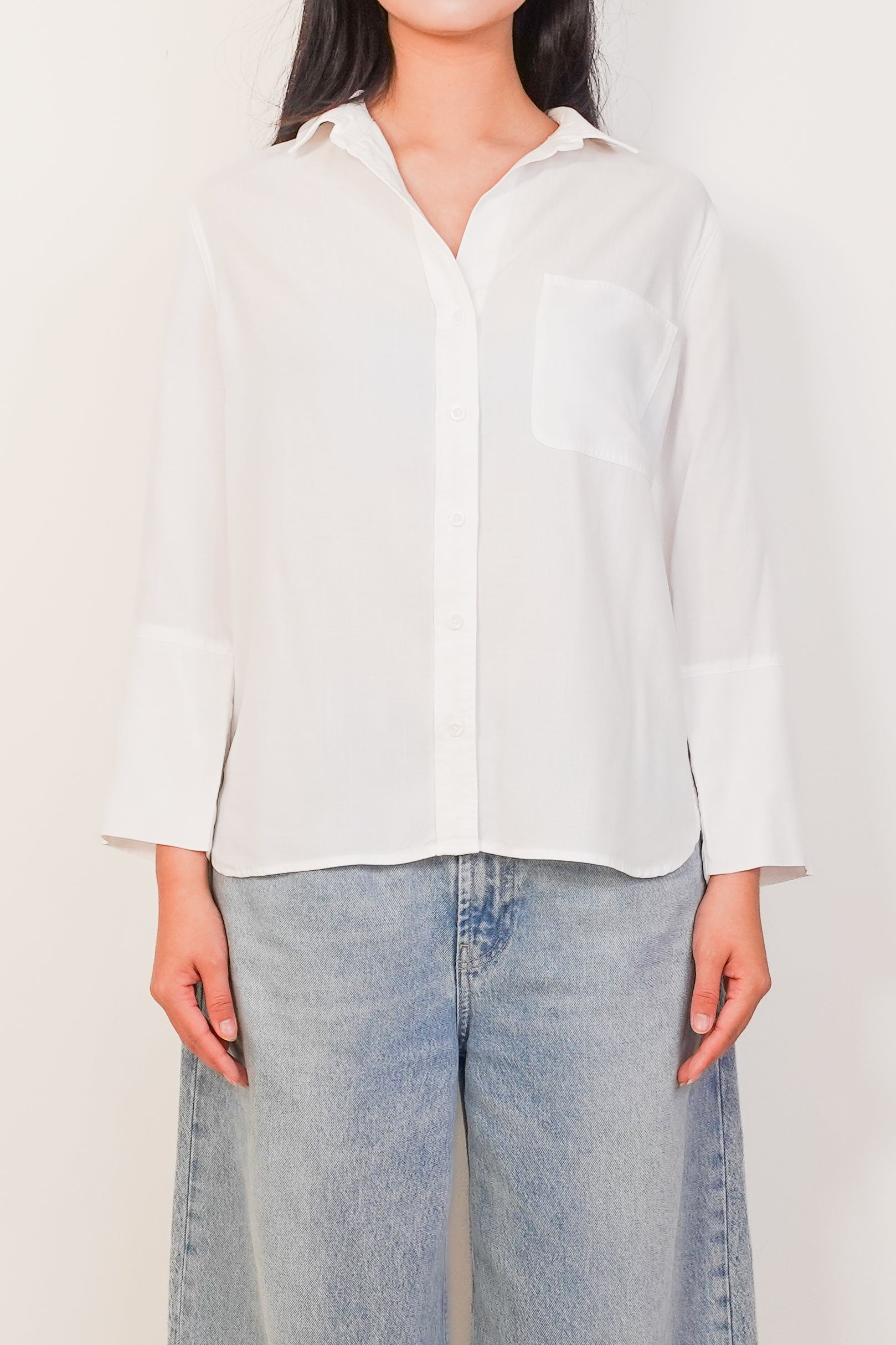 White button up boyfriend shirt RRP £80