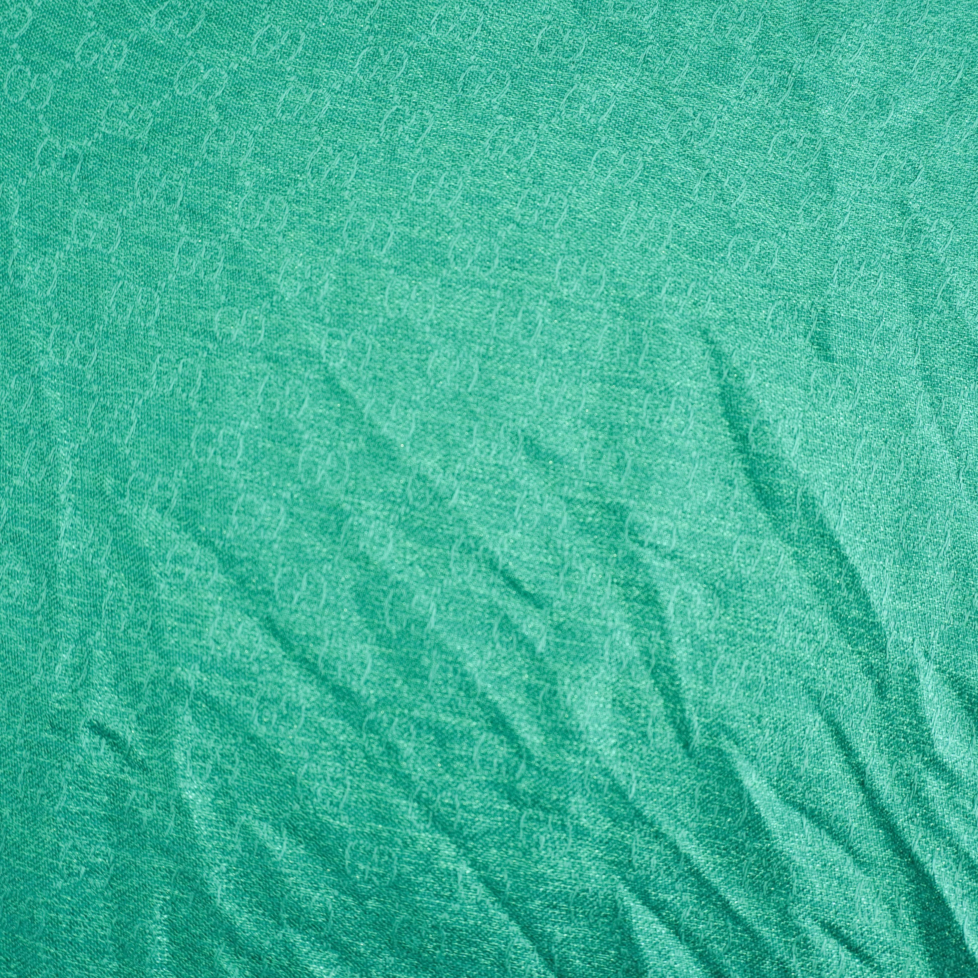 Gucci GG Monogram Green Wool Shawl (RRP £550) | Authentic Preloved FINAL SALE