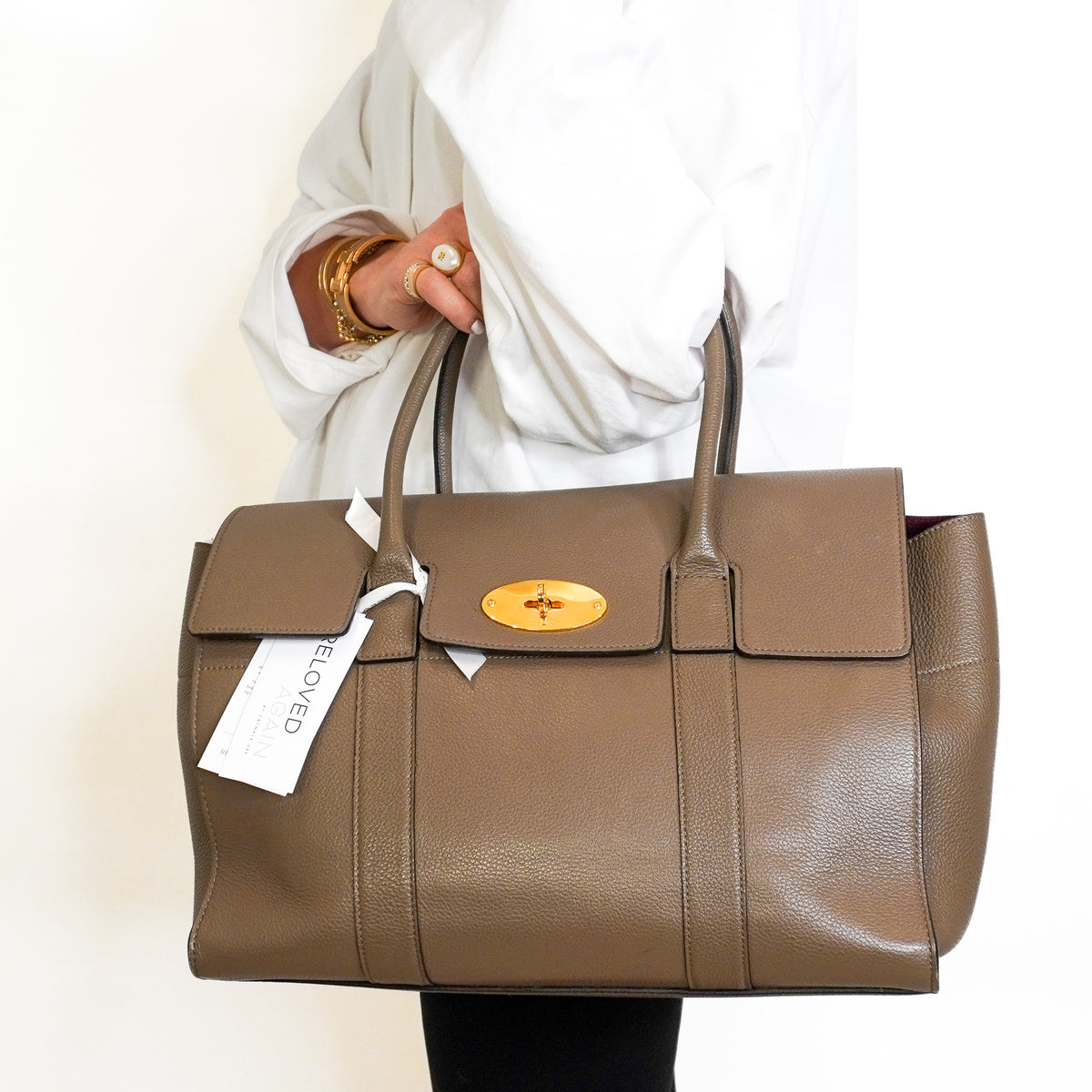 Mulberry Bayswater Bag in Taupe (RRP £1200) | Authentic Preloved