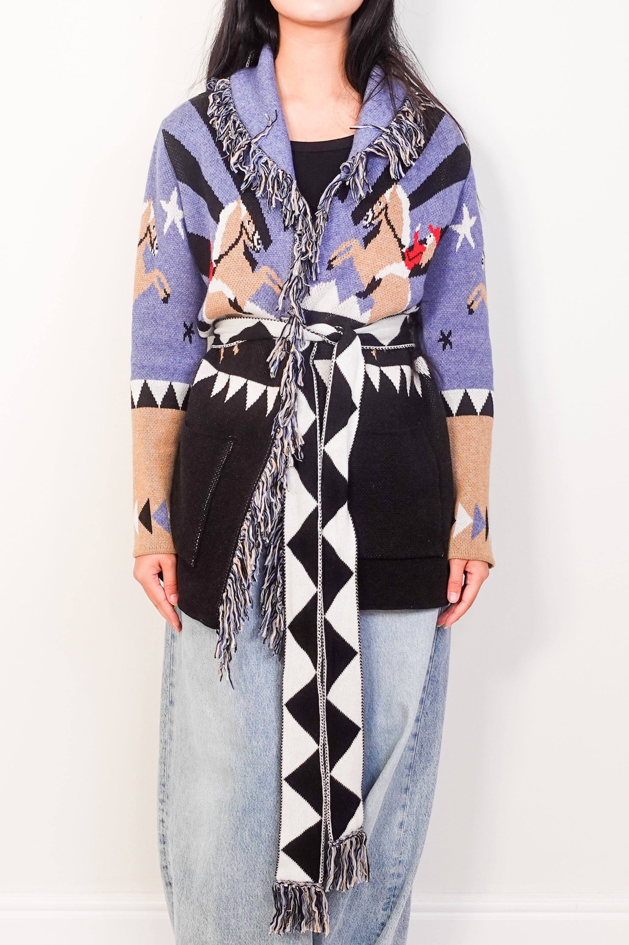 Graphic long cardigan RRP £400