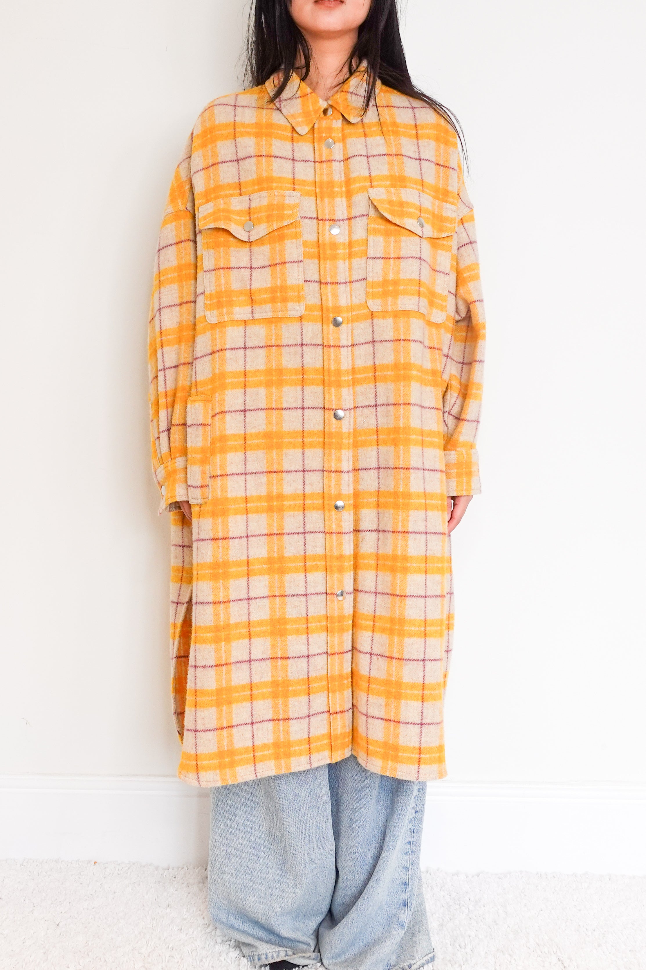 Wool Plaid coat RRP £595