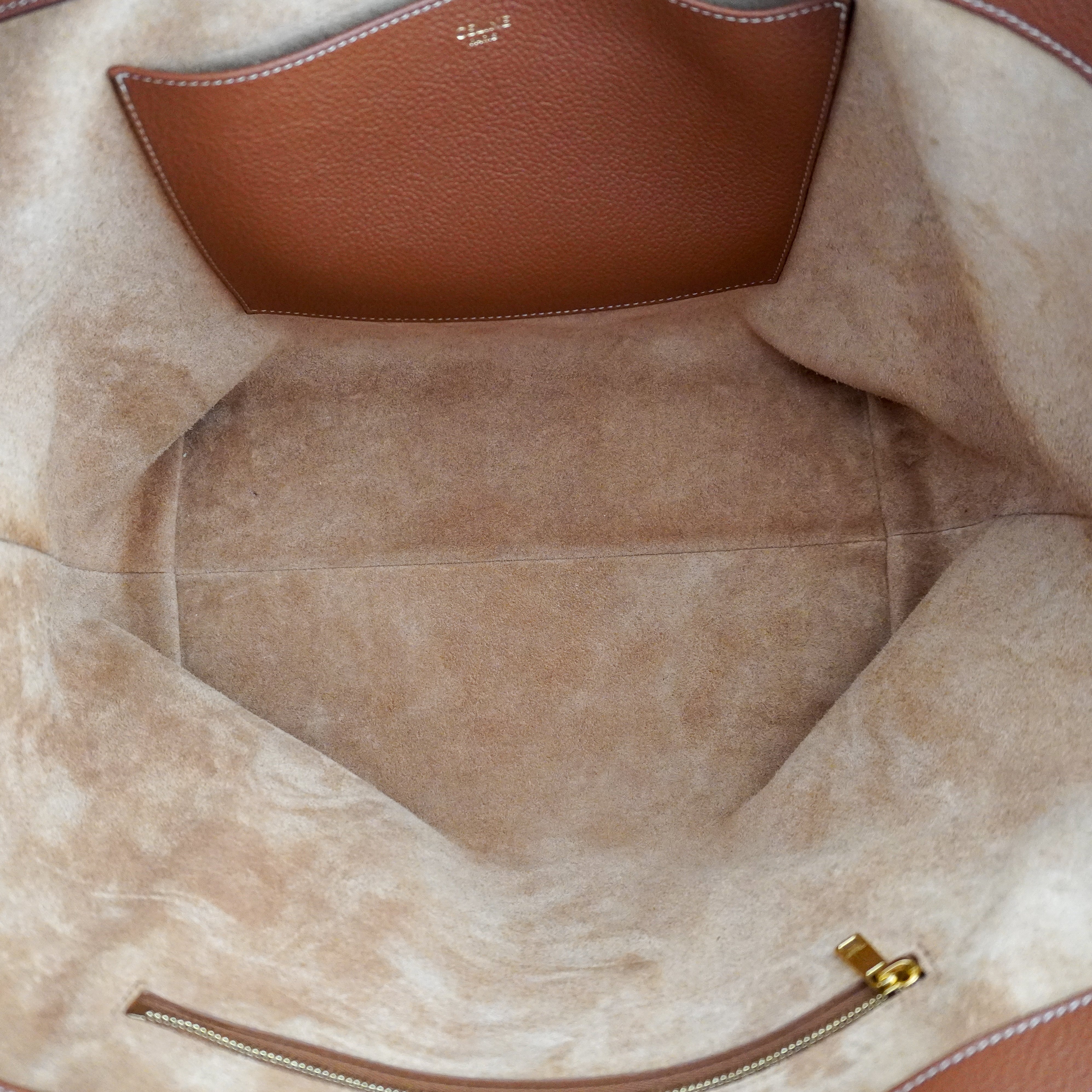 Celine Triomphe Cabas Anaïs Tote Bag in Tan Grained Calfskin (RRP £2300) | Authentic Preloved
