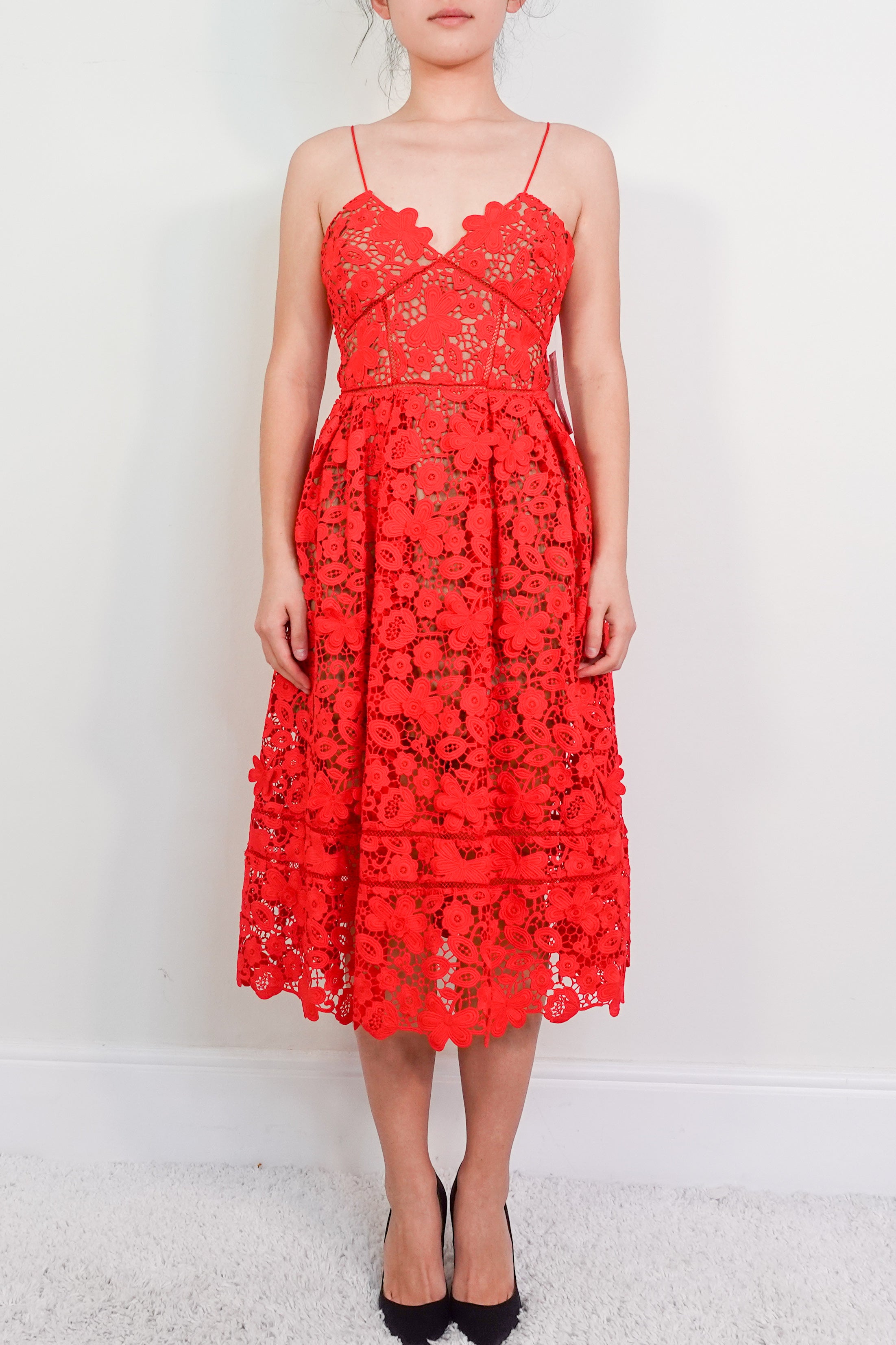 NEW Red lace dress RRP £350