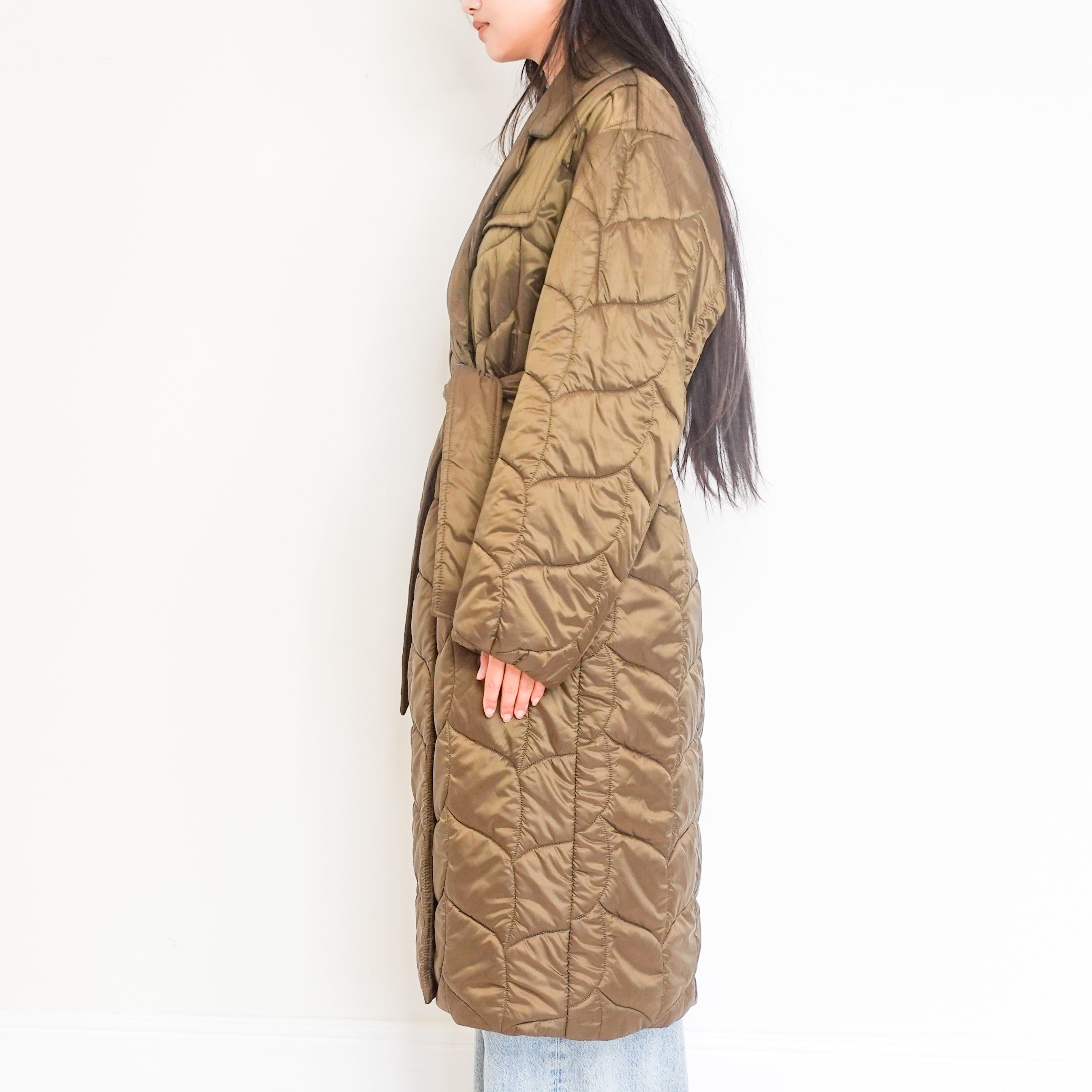 NEW Softie khaki green coat RRP £1,900