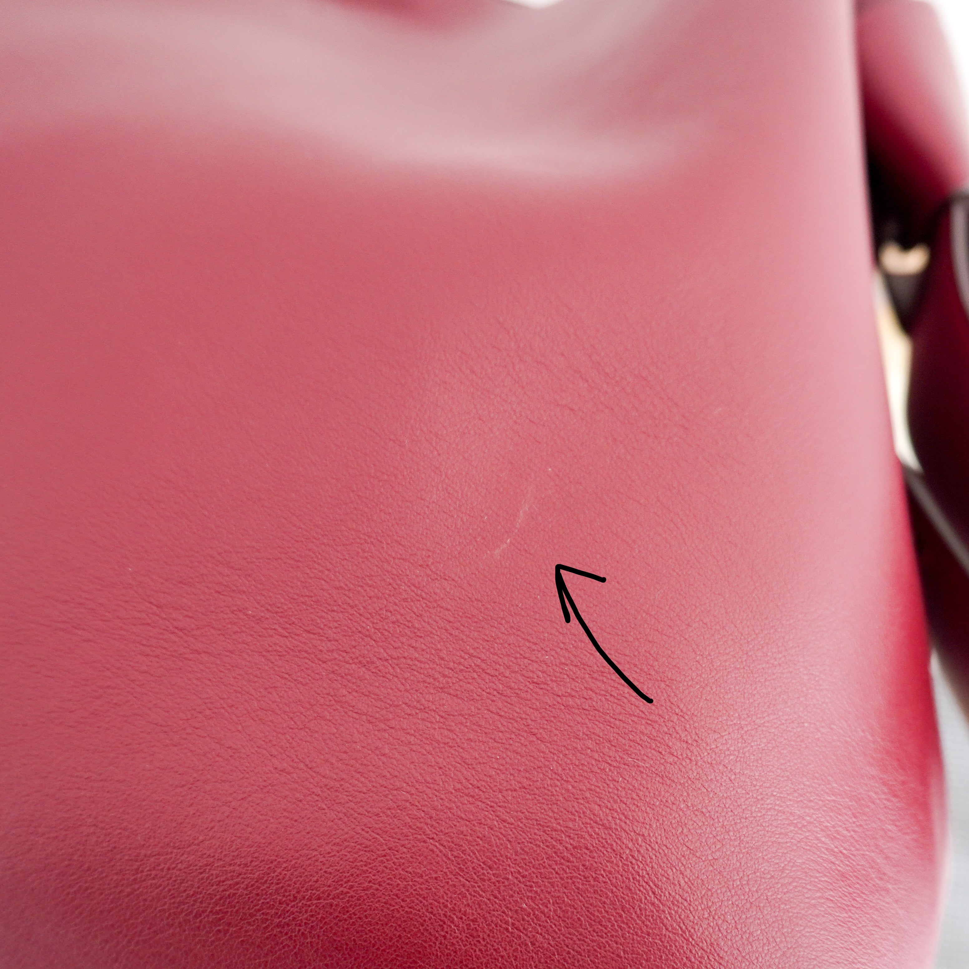 Acne Studios Medium Musubi Leather Tote Bag in Burgundy (RRP £1400) | Authentic Preloved