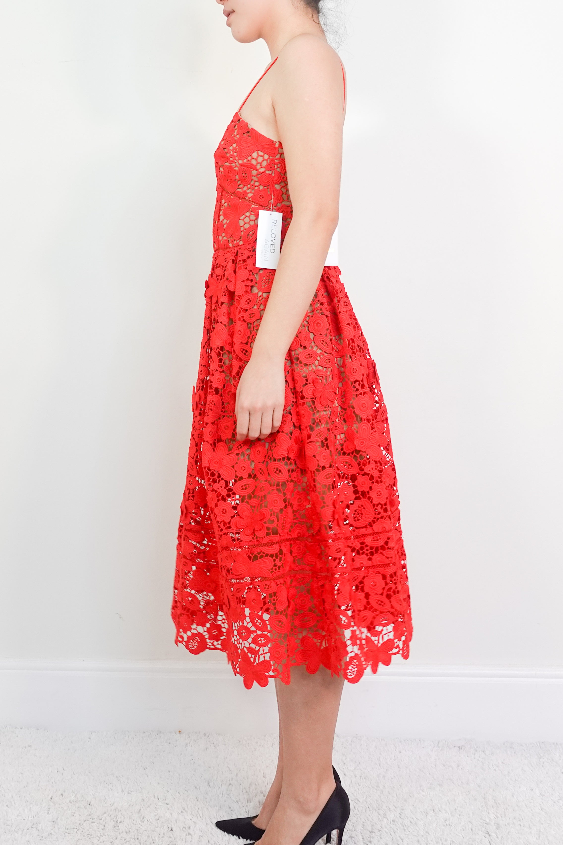 NEW Red lace dress RRP £350