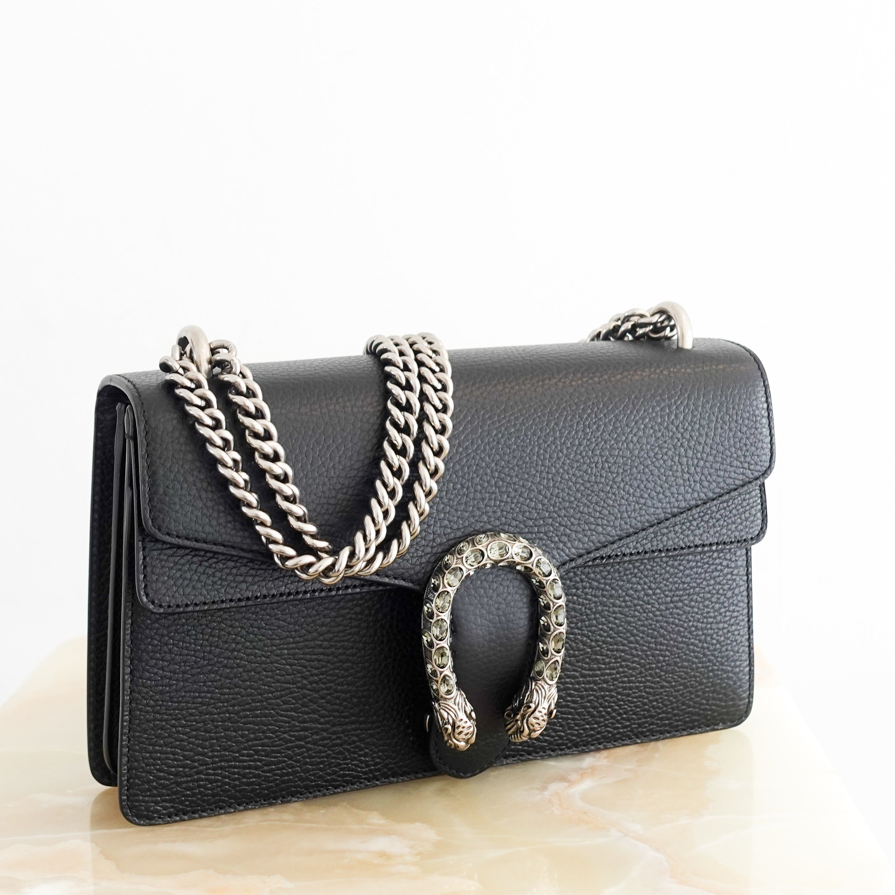 Gucci Dionysus Leather Diamond Black Bag RRP £2080 | Authentic Preloved