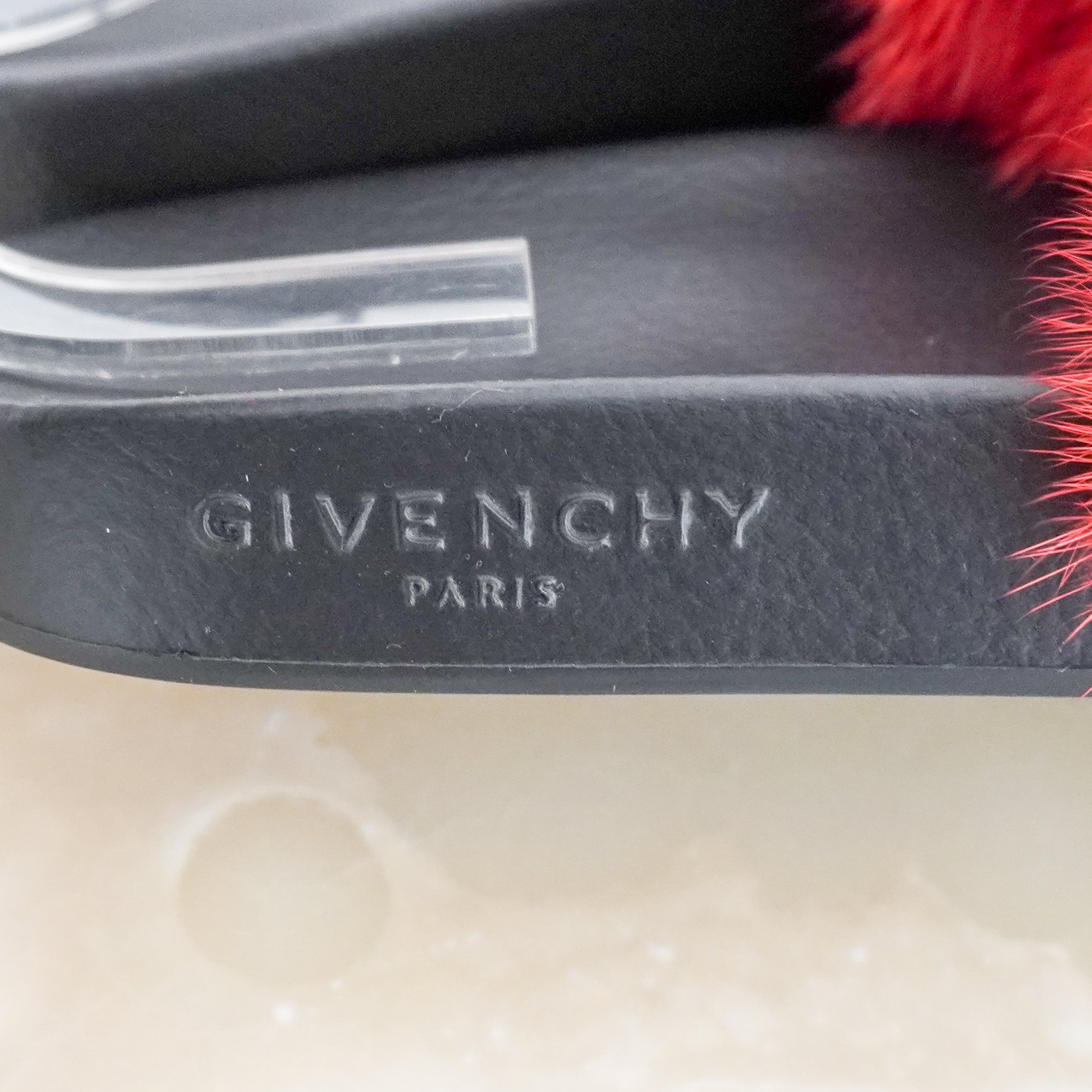 NEW Givenchy Red Mink Fur Flat Slides (RRP £490) | Authentic Preloved
