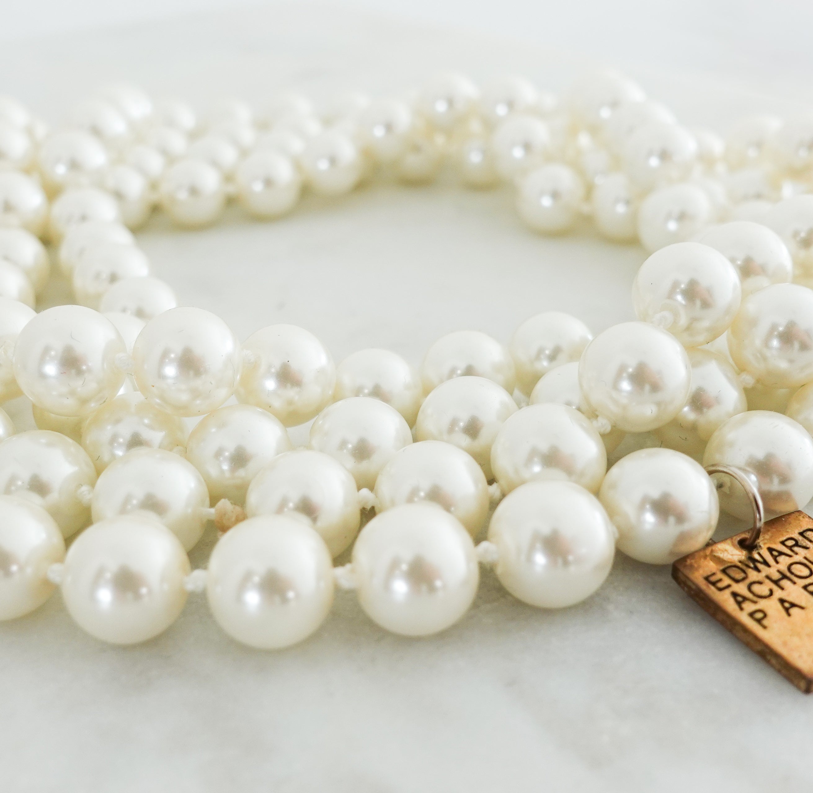 Long pearl necklace