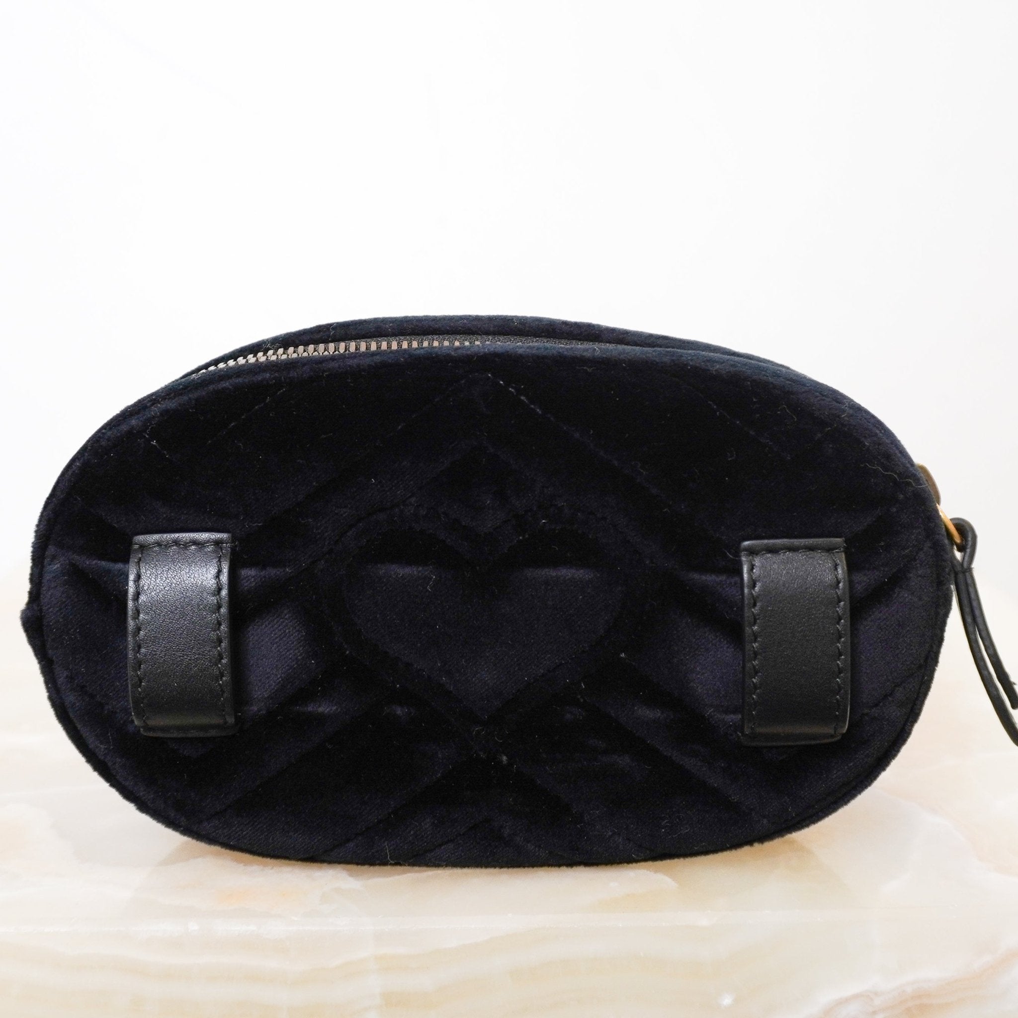 Gucci Marmont Black Velvet Belt Bag RRP £715 | Authentic Preloved - Reloved Again