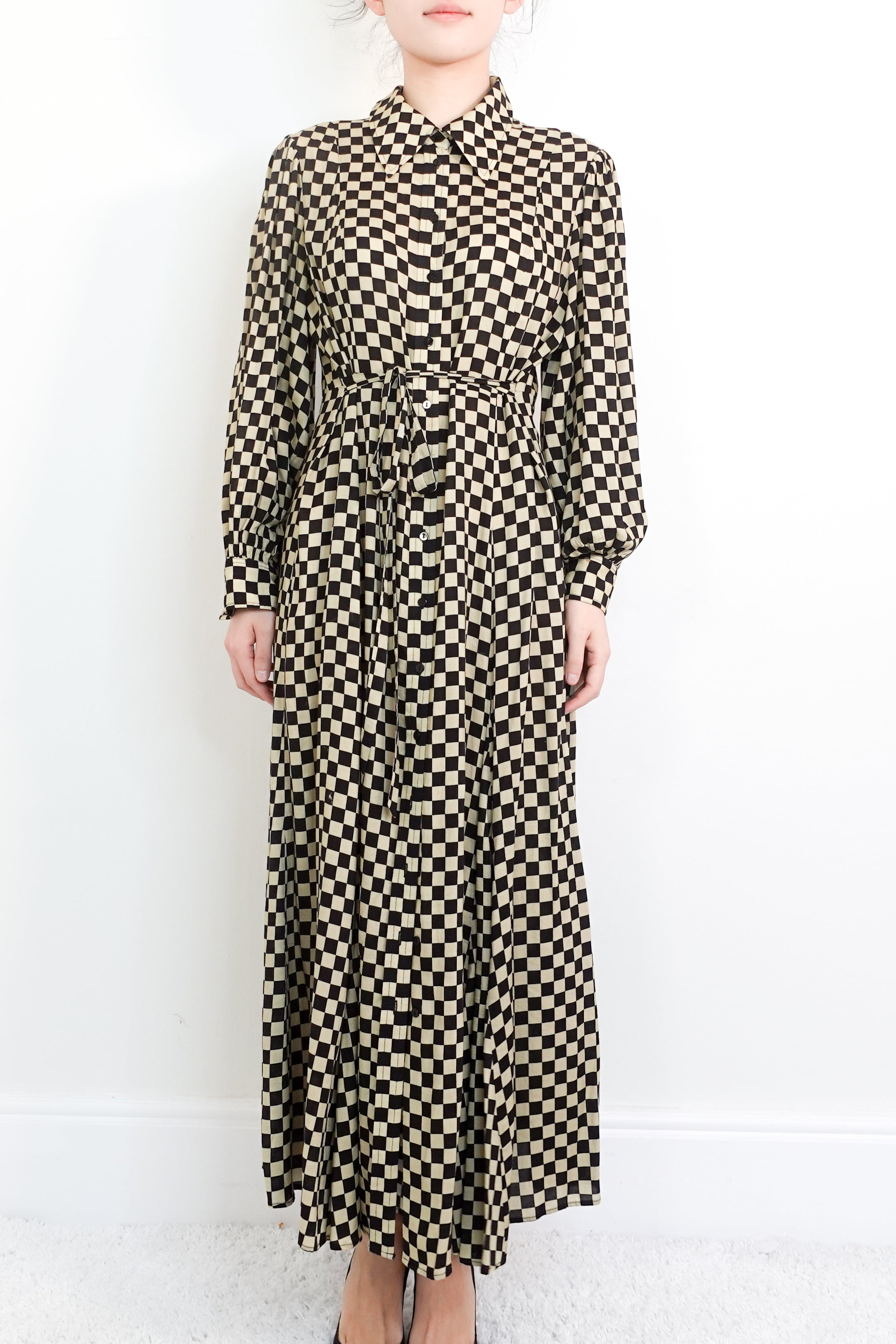 Check midi dress RRP £350