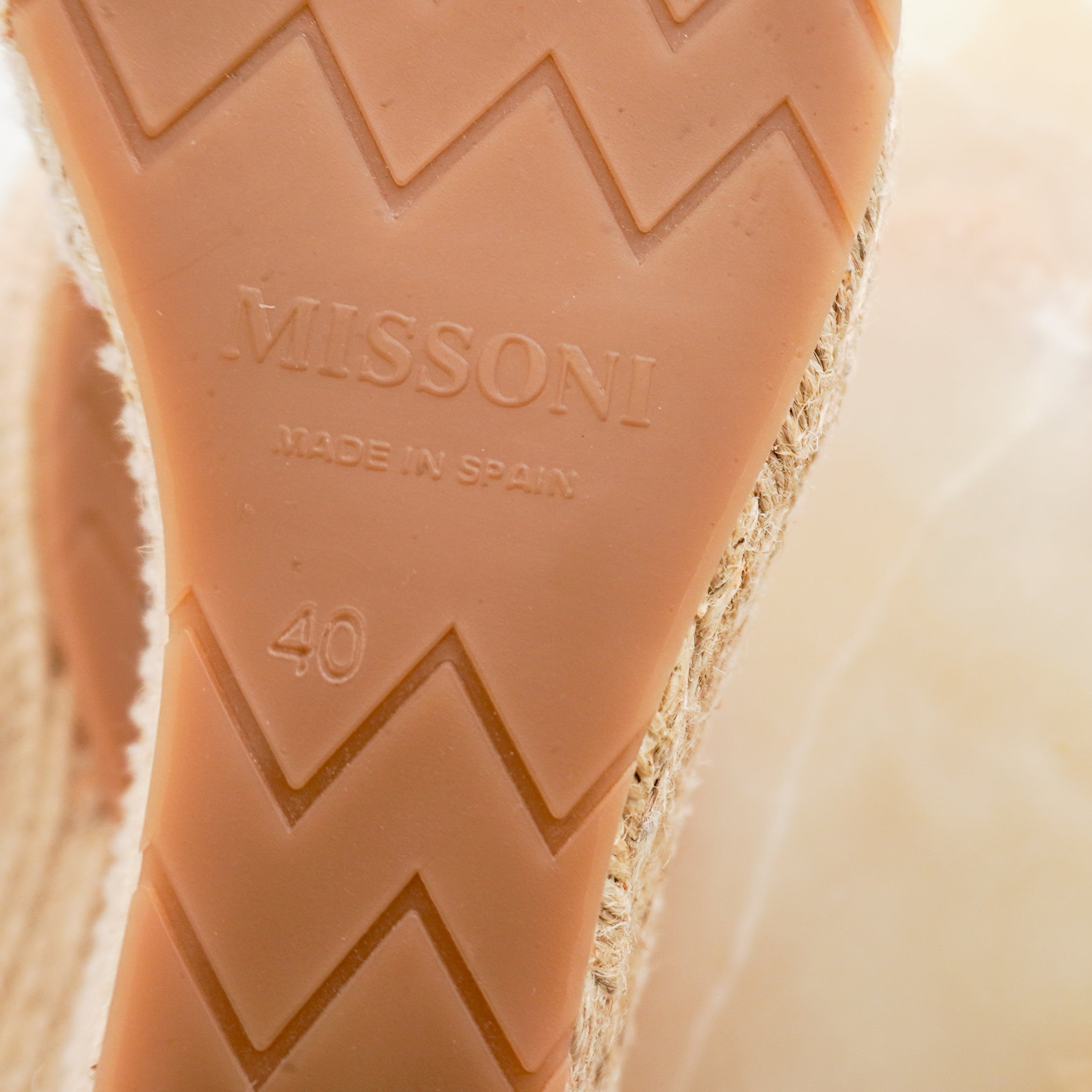 Missoni Pink Chevron Fabric Wedge Espadrilles (RRP £550) | Authentic Preloved
