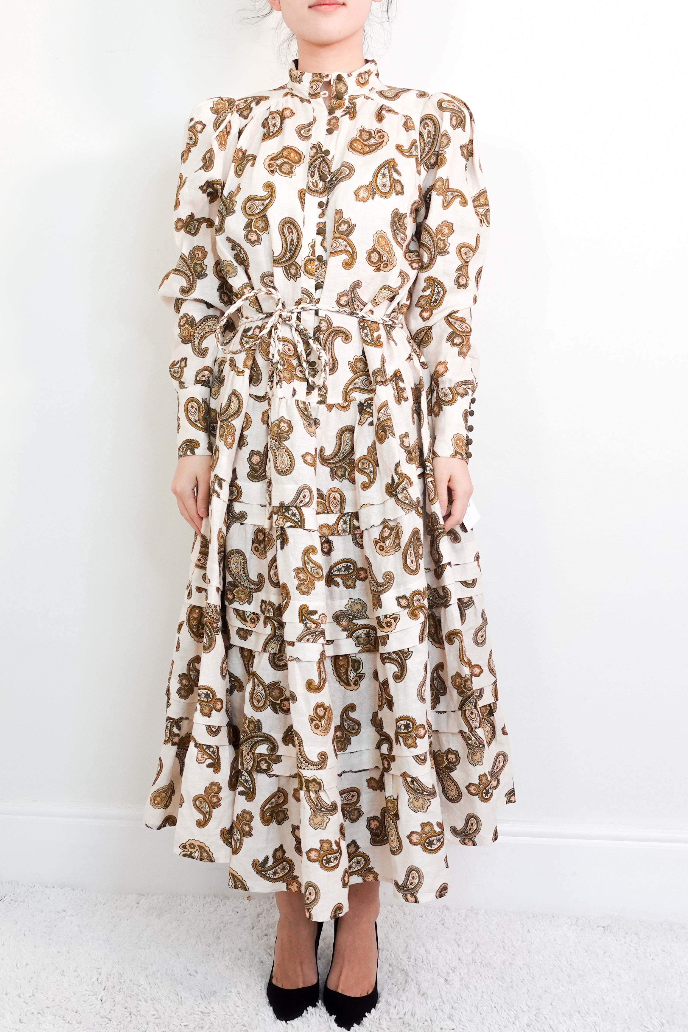 Linen paisley dress RRP £650