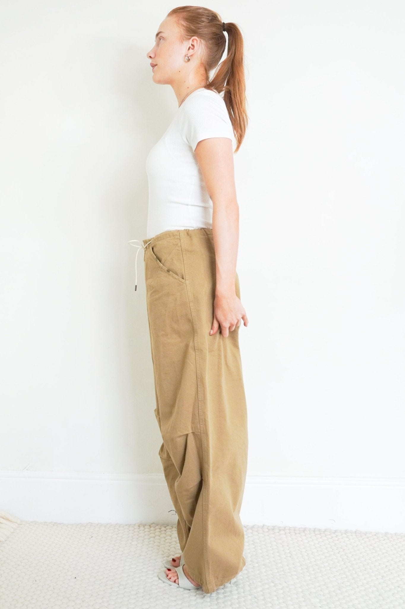 Darkpark Beige Daisy Cotton Trousers RRP £600 | Authentic Preloved - Reloved Again