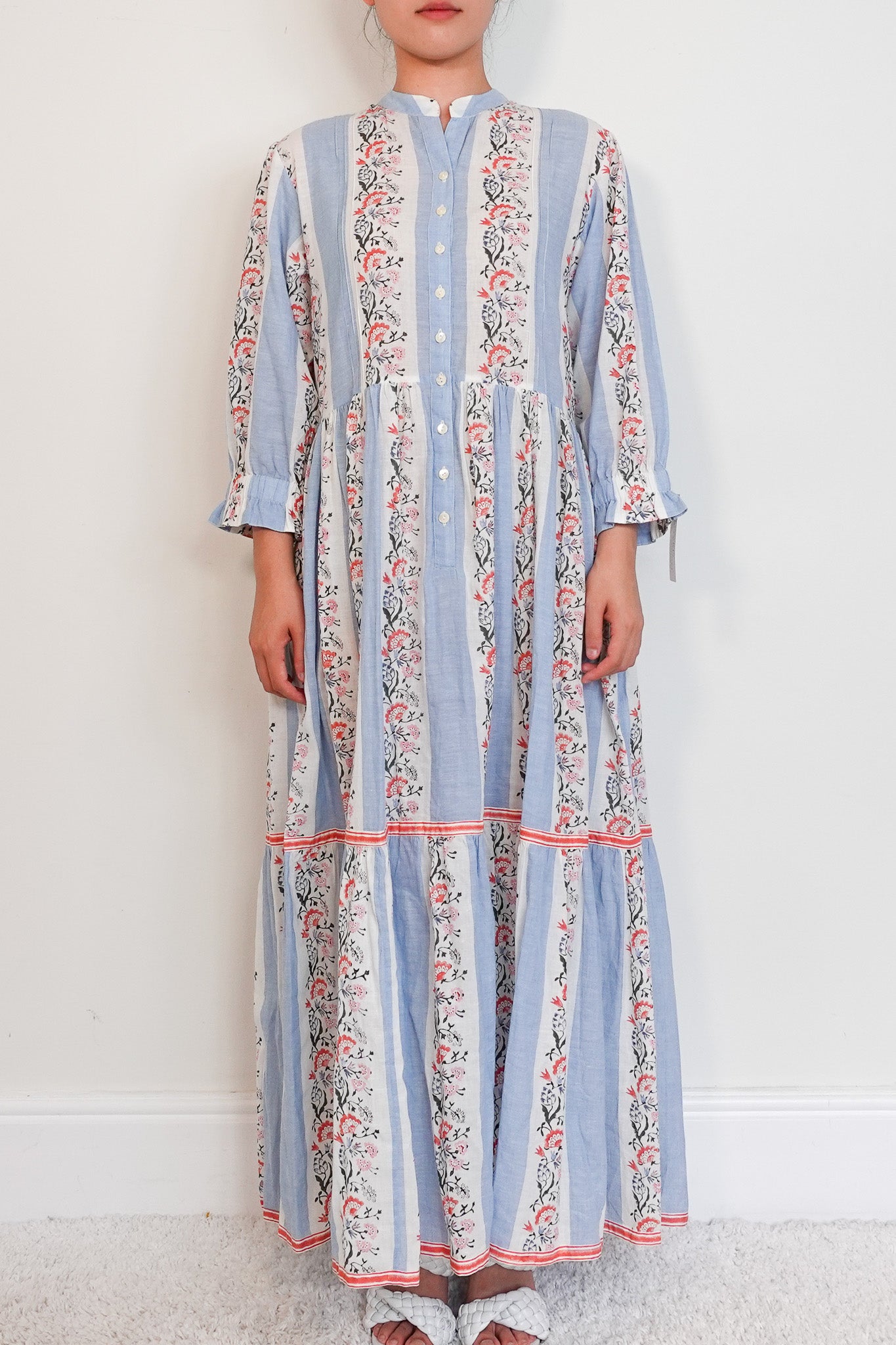 Daydress Blue Handwoven Cotton Dress RRP £255| Authentic Preloved - Reloved Again
