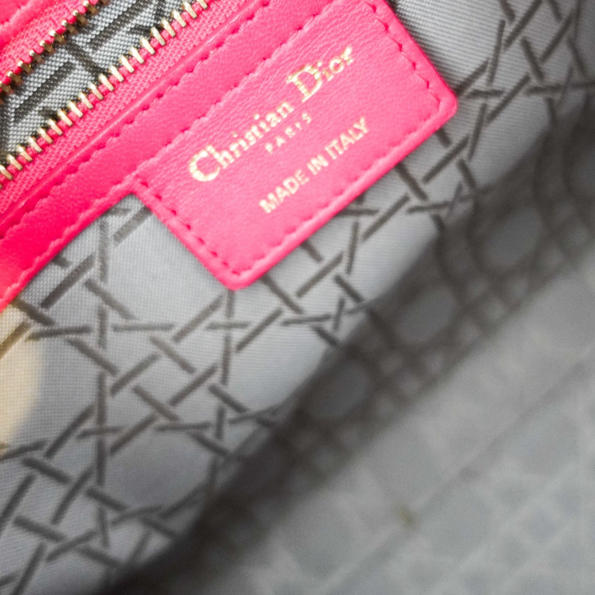 Dior Large Pink Leather Lady Bag | Authentic Preloved - Reloved Again