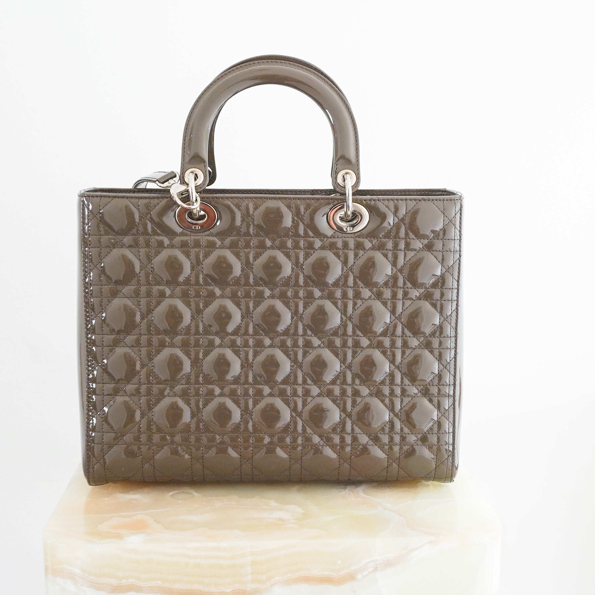 Dior-Patent-Cannage-Large-Lady-Dior-in-Grey-back-picture-Chelsea-London
