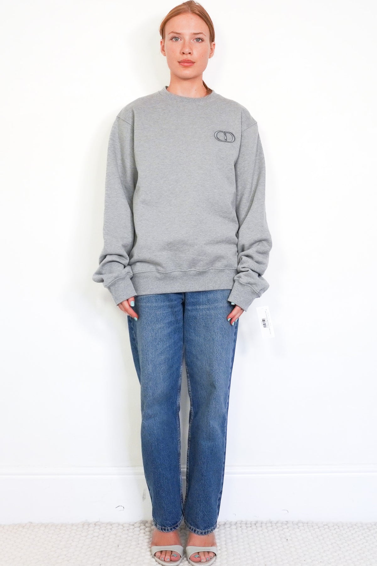 Dior CD Grey Sweatshirt (RRP £750) | Authentic Preloved Front Photo