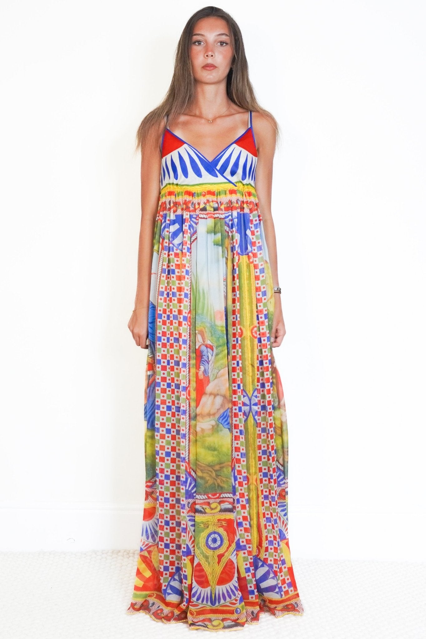 Dolce & Gabbana Multicolour Carretto Print Dress (RRP £1800) | Authentic Preloved - Reloved Again