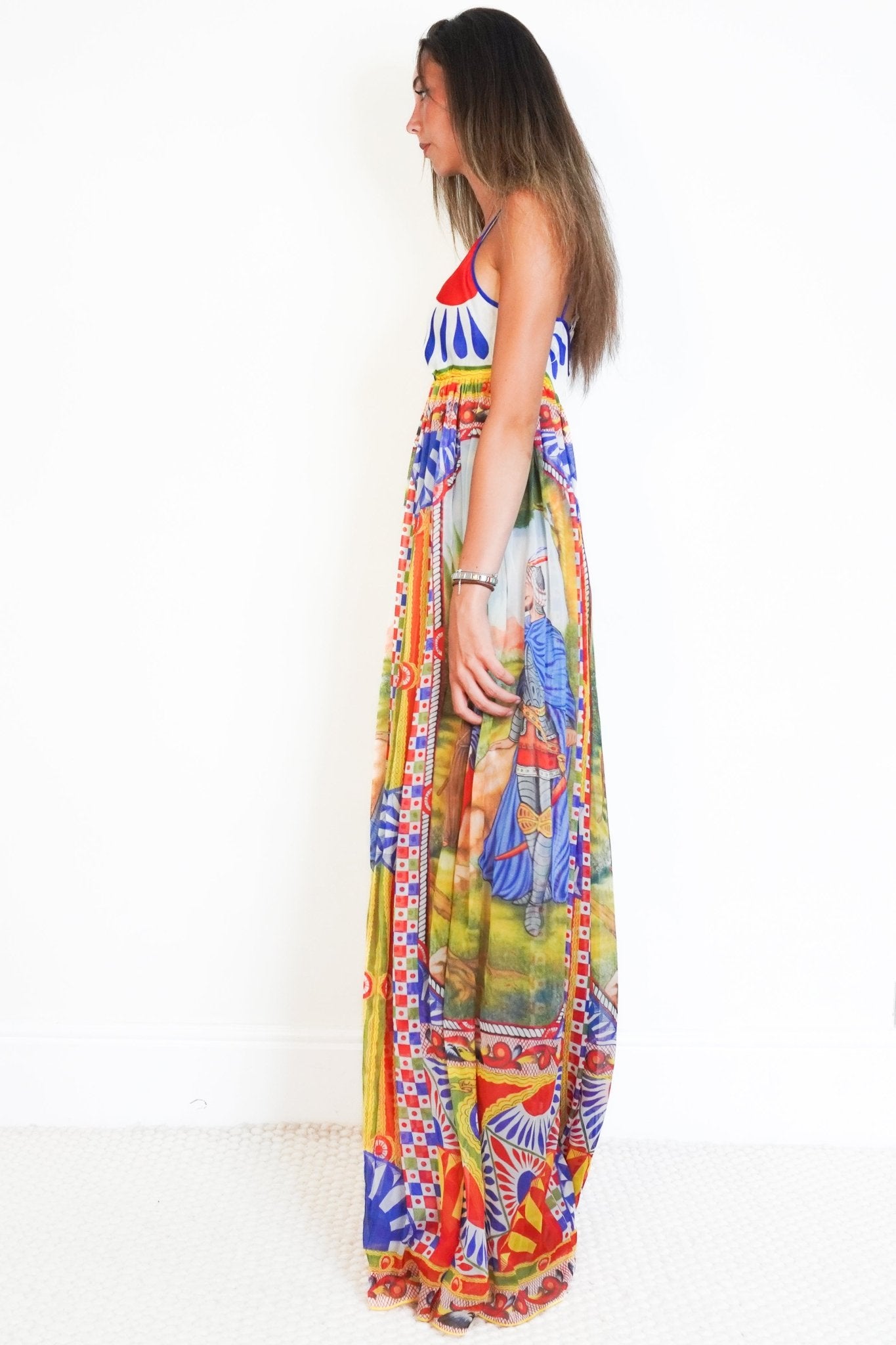 Dolce & Gabbana Multicolour Carretto Print Dress (RRP £1800) | Authentic Preloved - Reloved Again