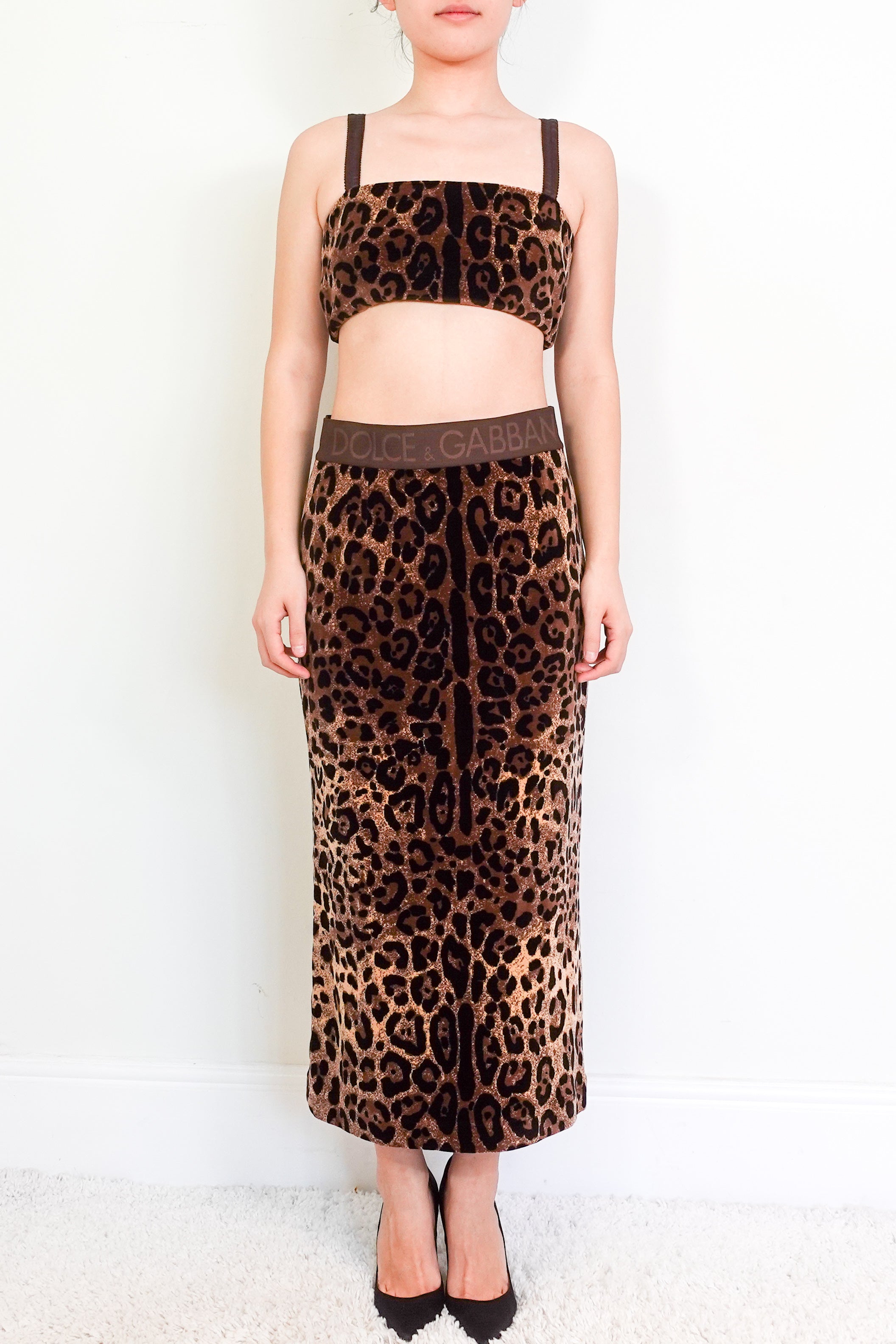 Dolce and Gabanna leopard print skirt and top RRP £1500 | Authentic and Preloved