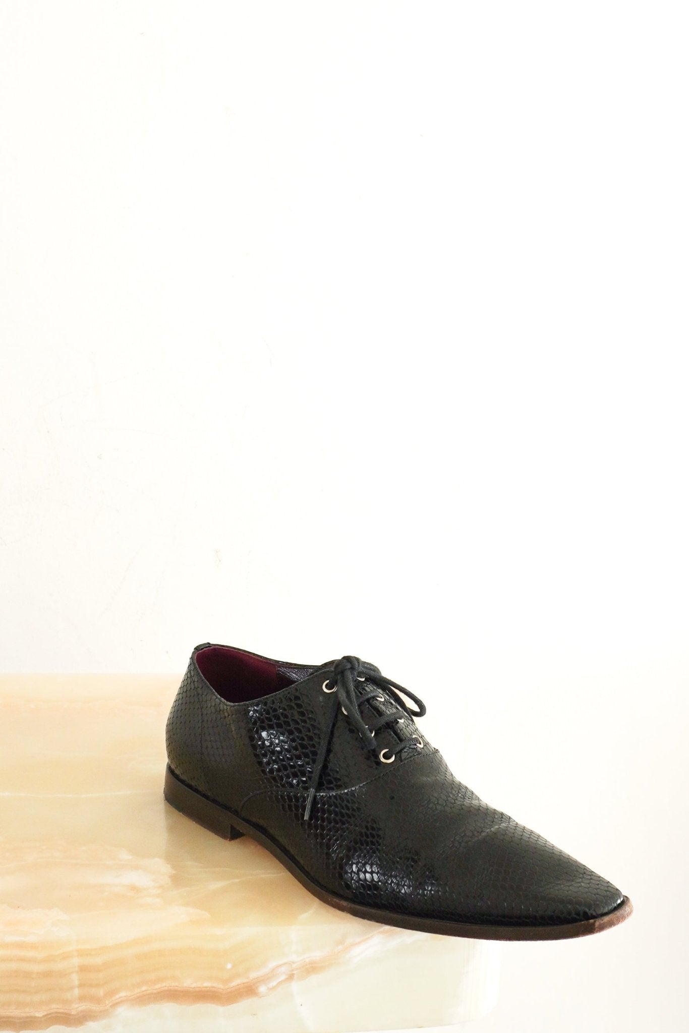 Dries Van Noten Black Snakeskin Loafers RRP £950 | Authentic Preloved [Final Sale] - Reloved Again