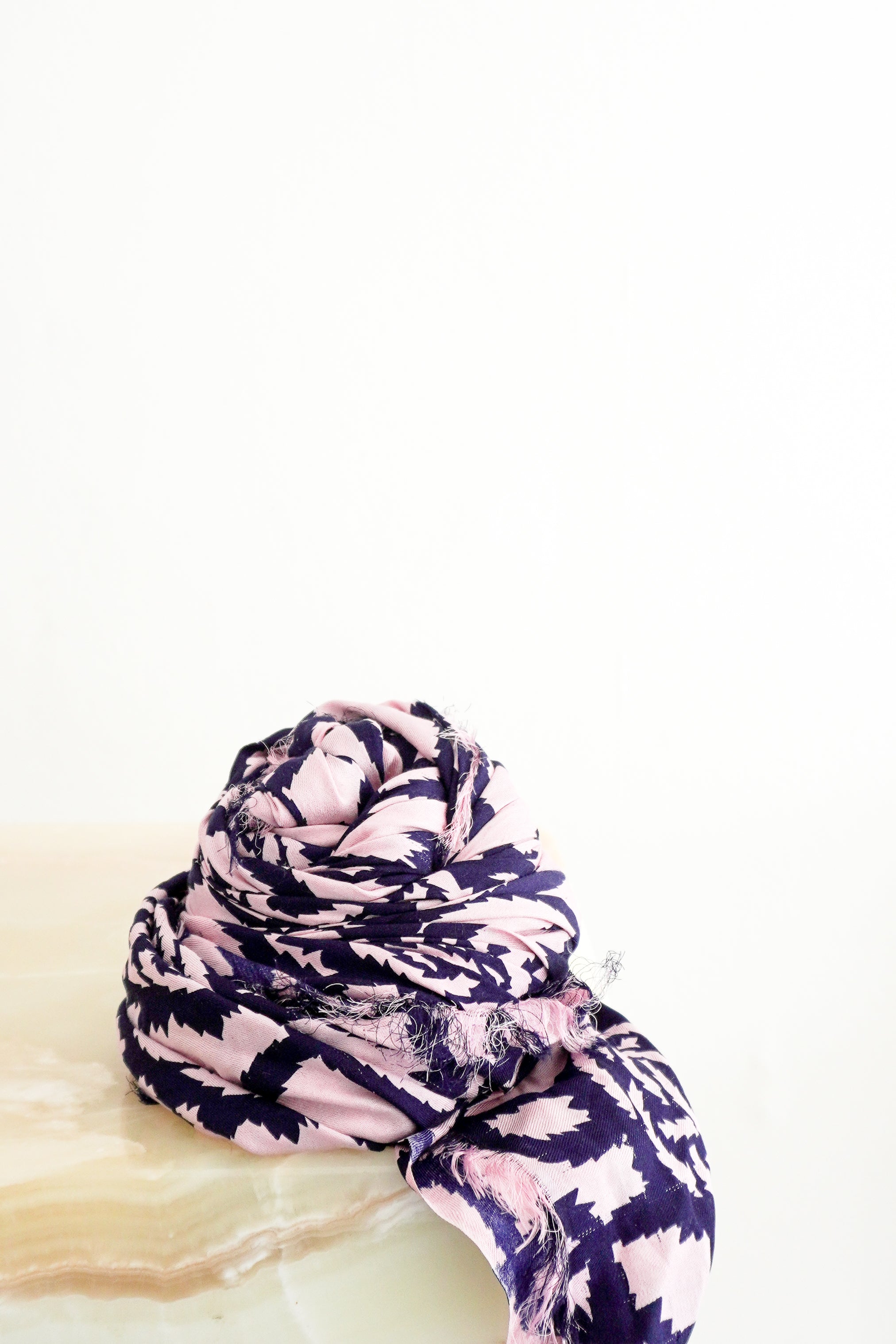 Dries Van Noten Pink Cashmere &amp; Silk Blend Floral Scarf front photo chelsea london
