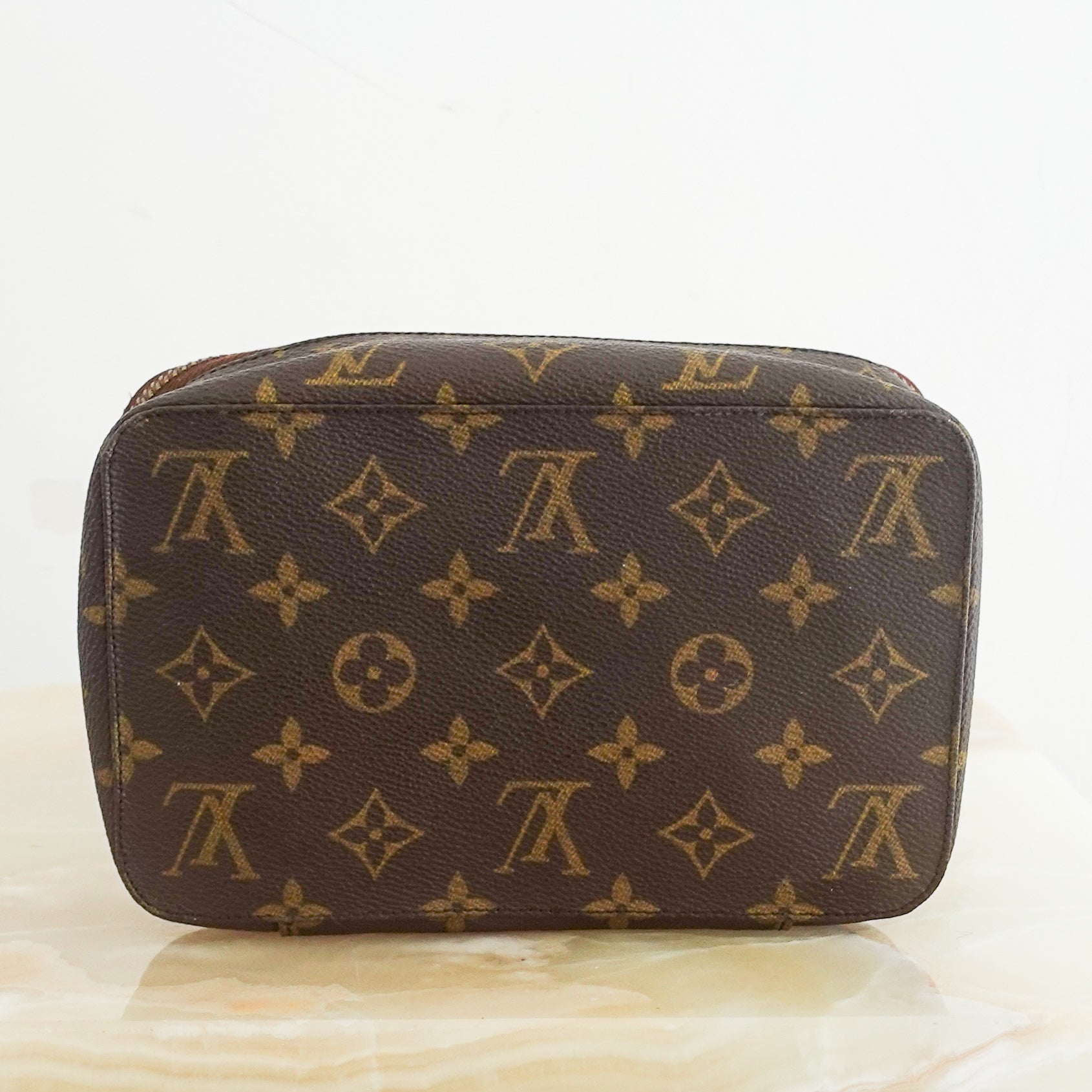 Monogram coated canvas jewellery case