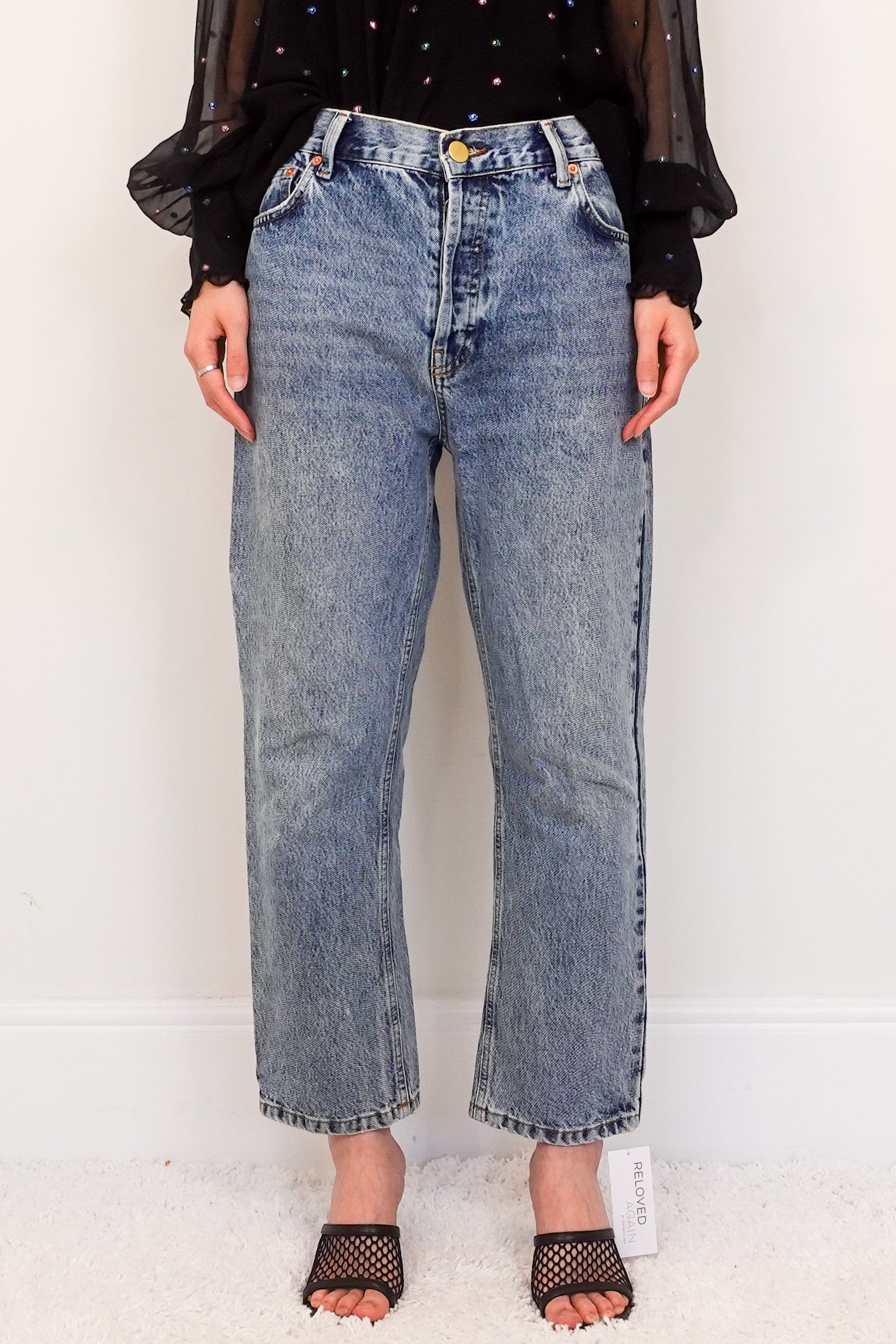 Light wash straight leg jeans RRP £170