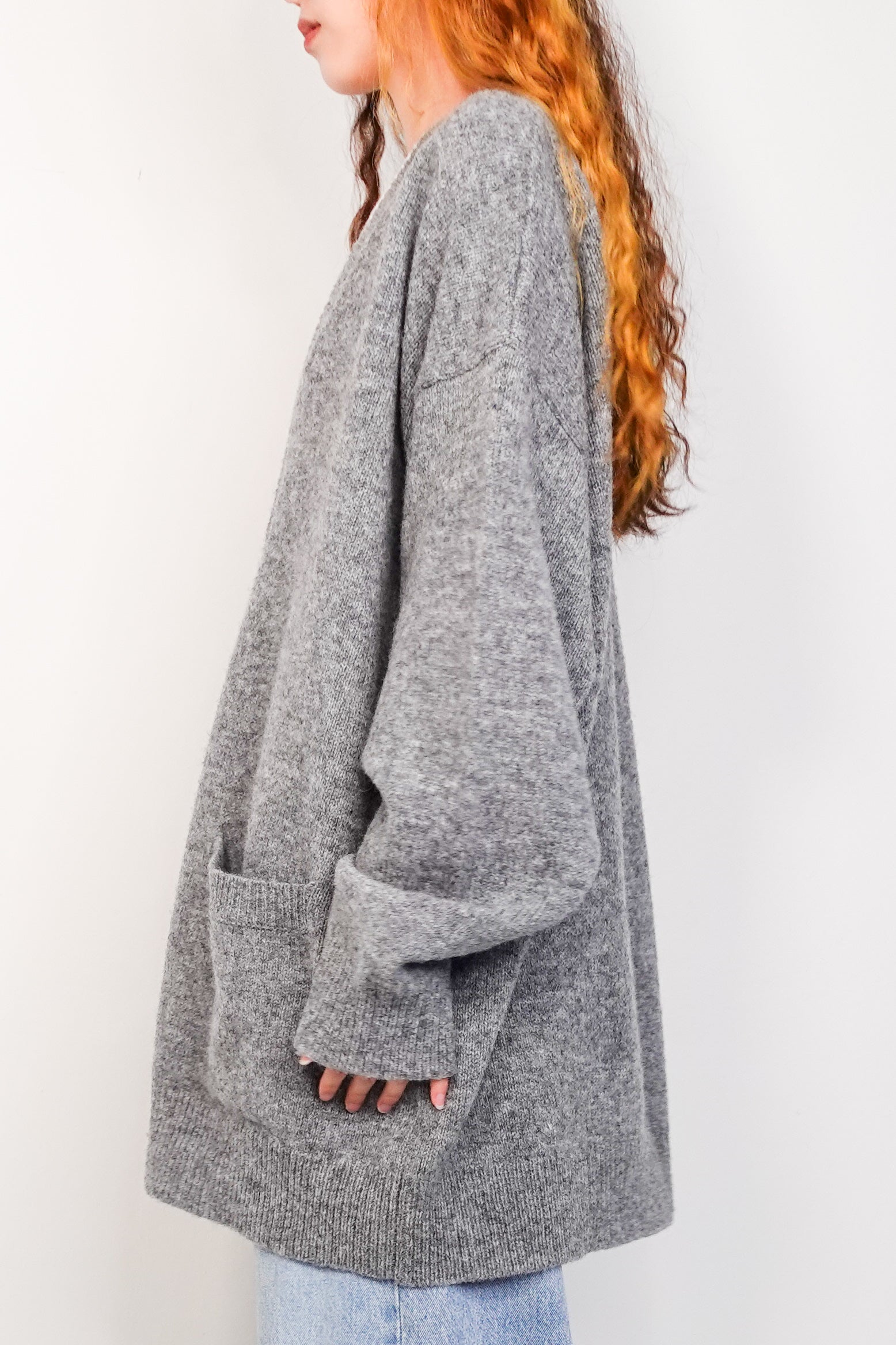 Grey wool cardigan RRP £695