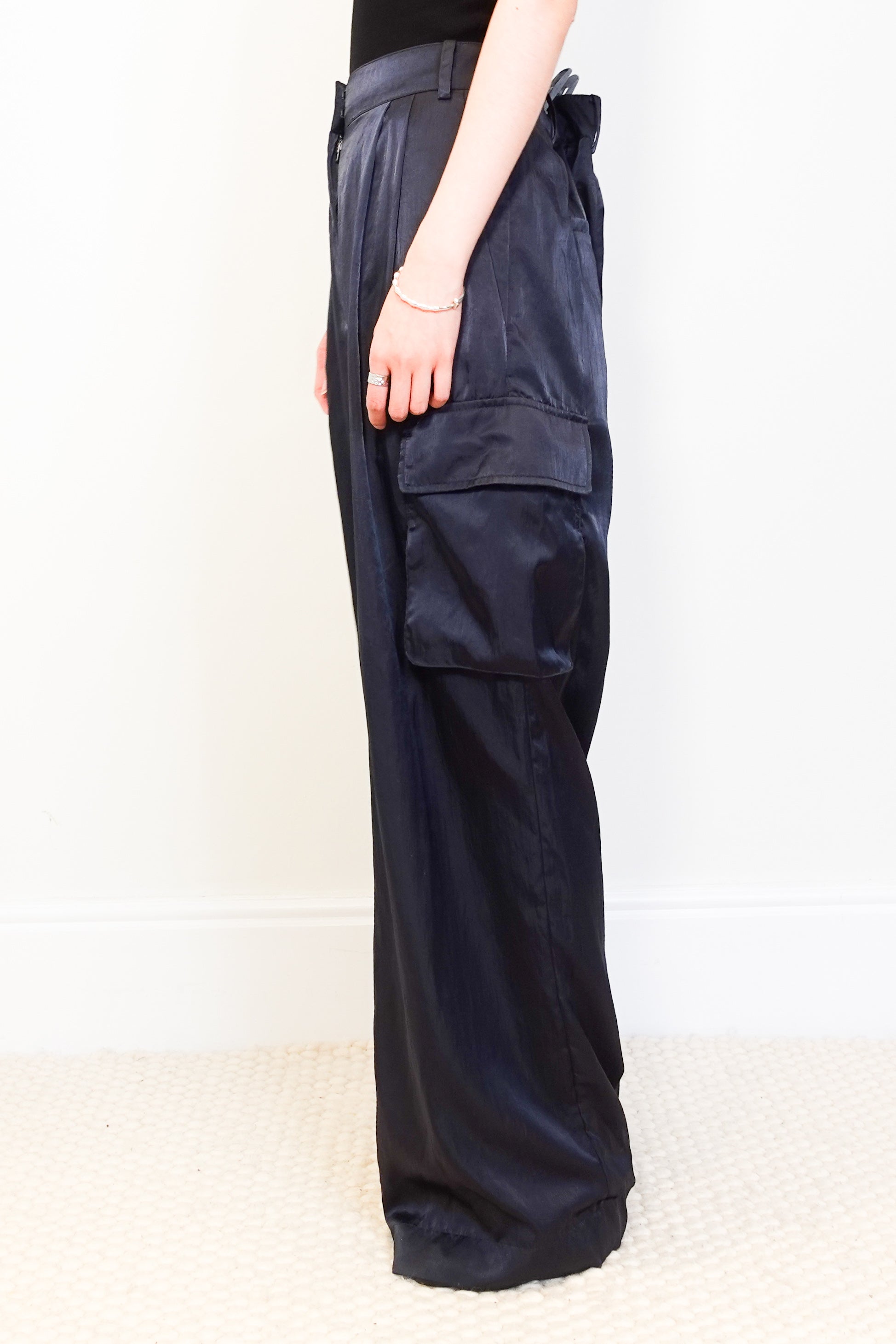 Satin trousers RRP £250