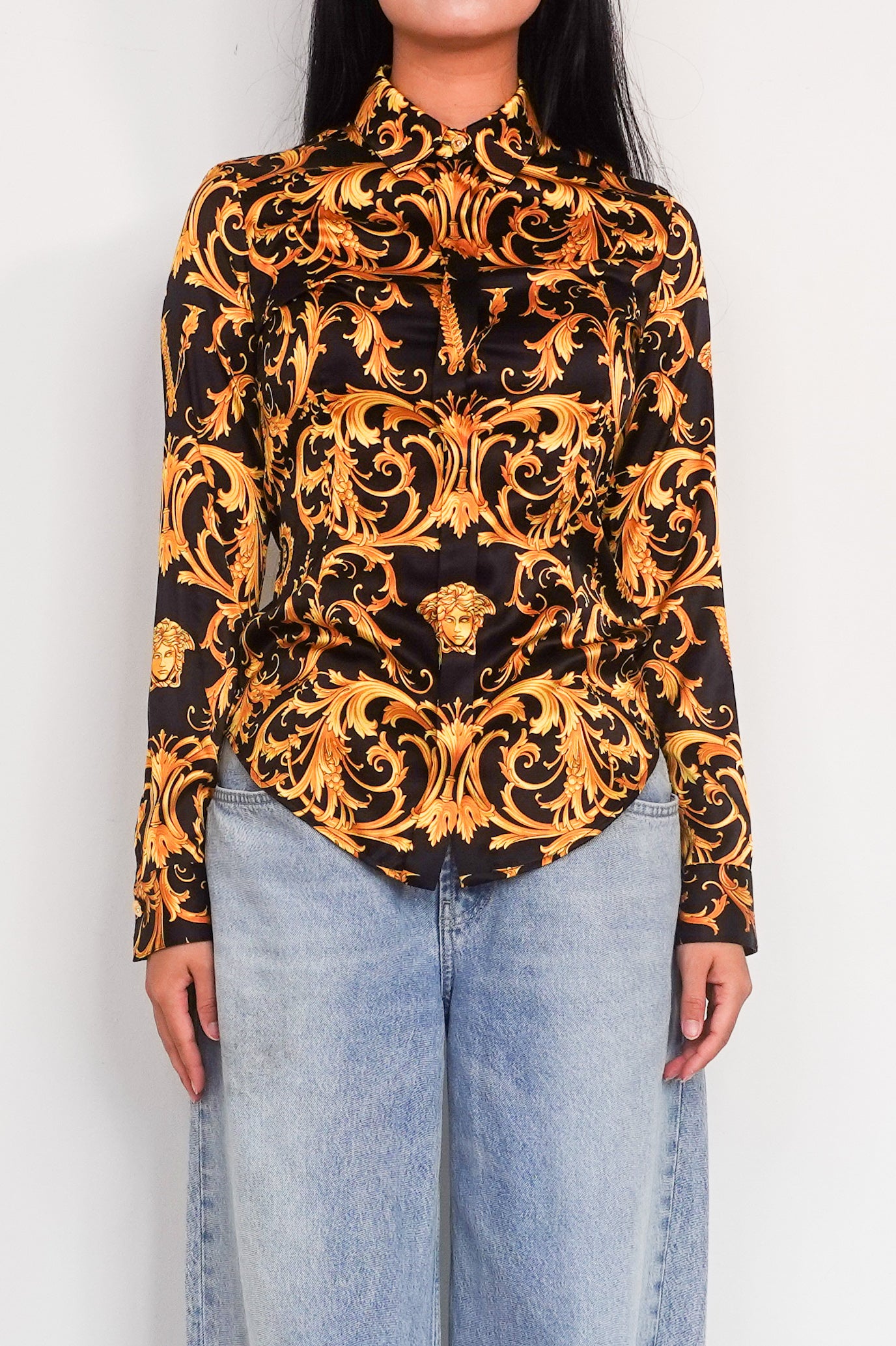 Printed silk blouse RRP £400