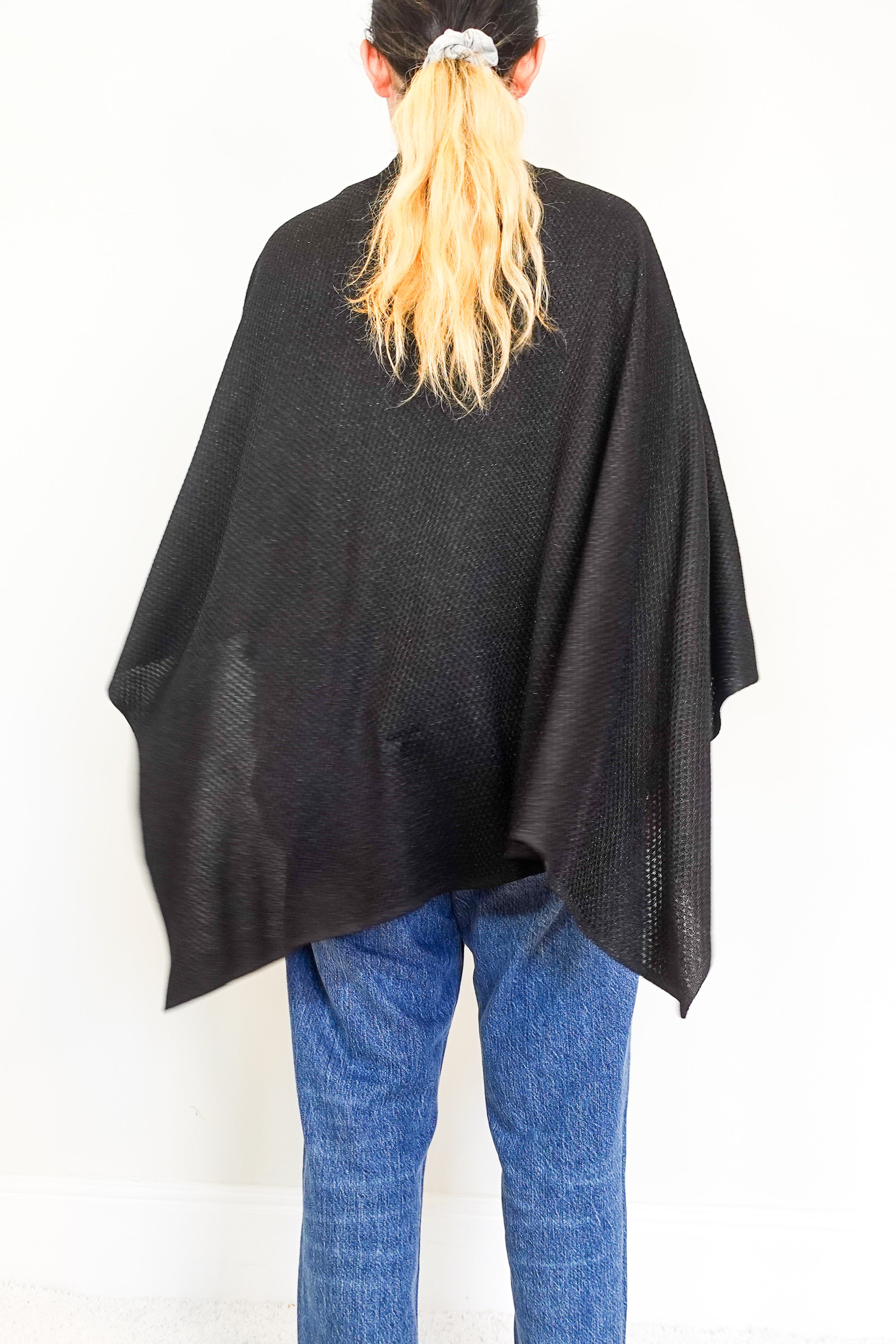 Black evening cape RRP £500