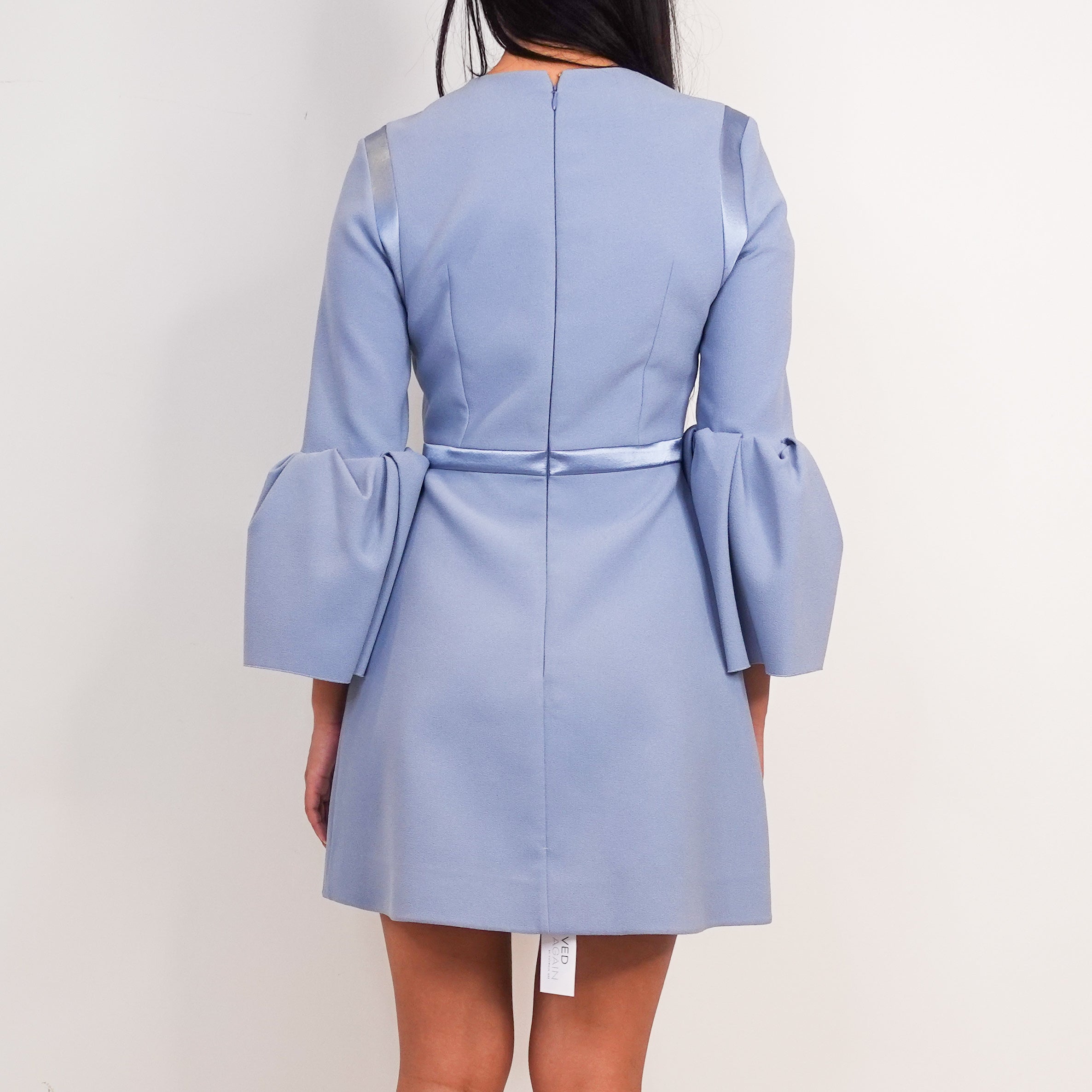 Midi blue dress crepe RRP £600