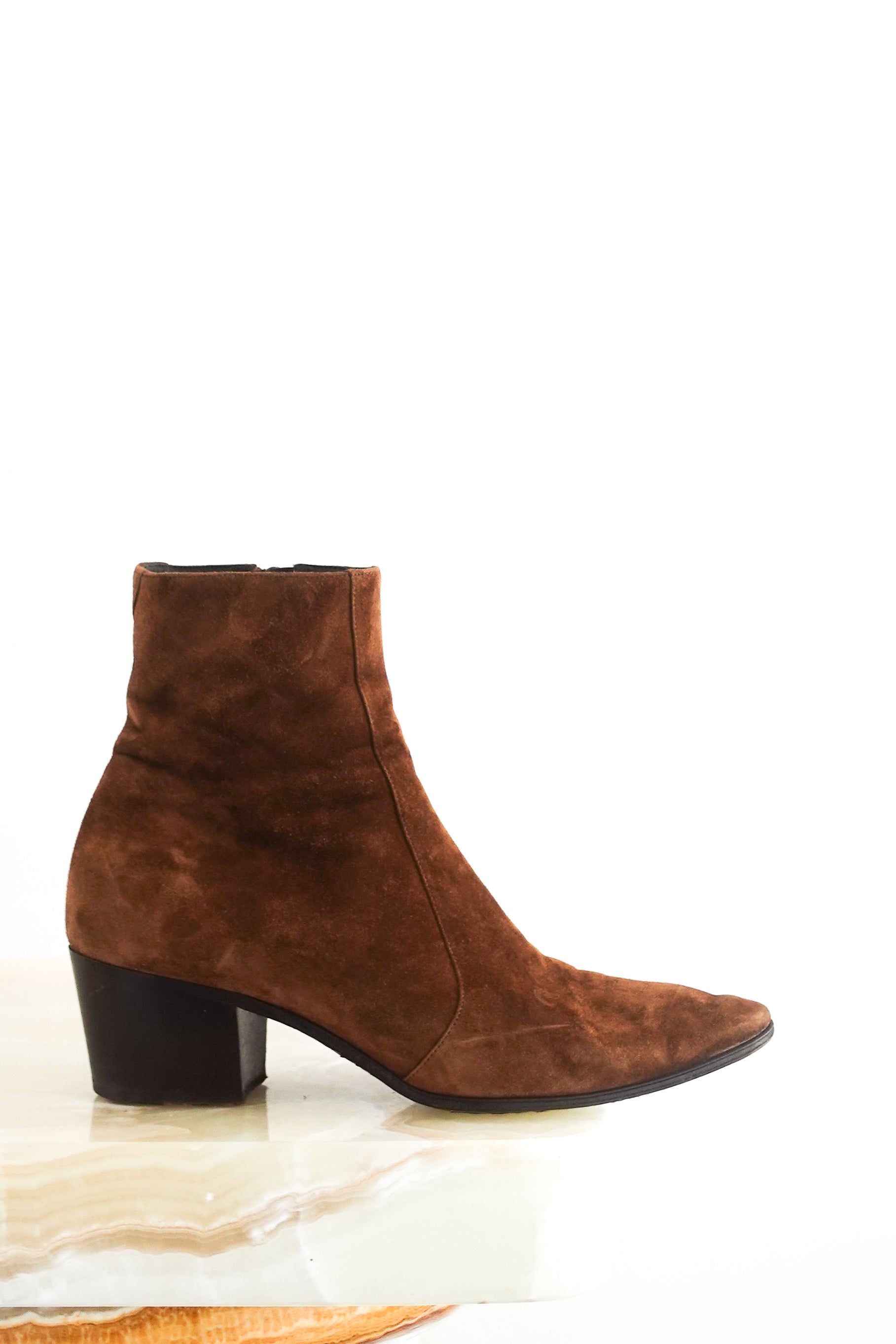 Brown suede wyatt boots RRP £930