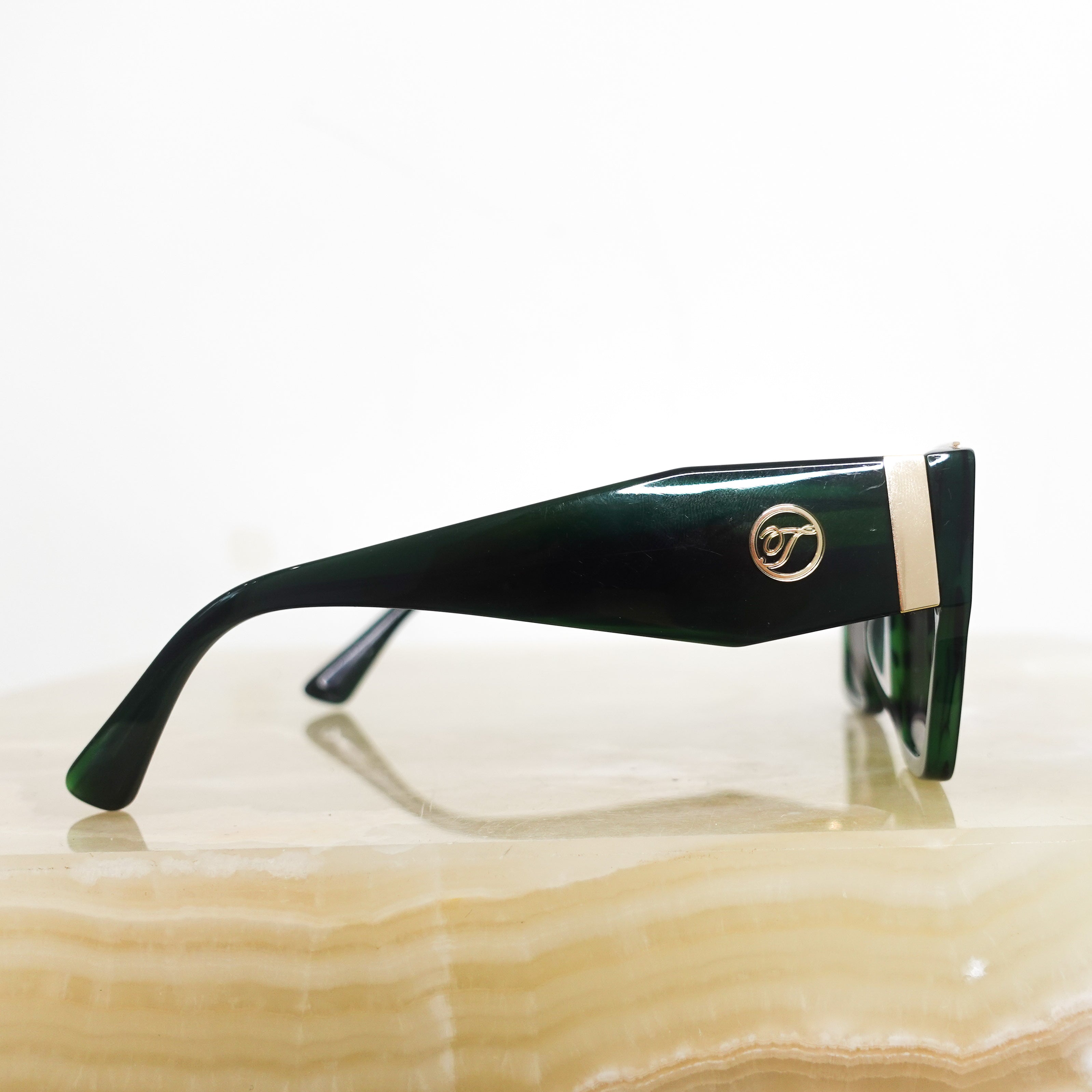 Green square framed sunglasses RRP £129