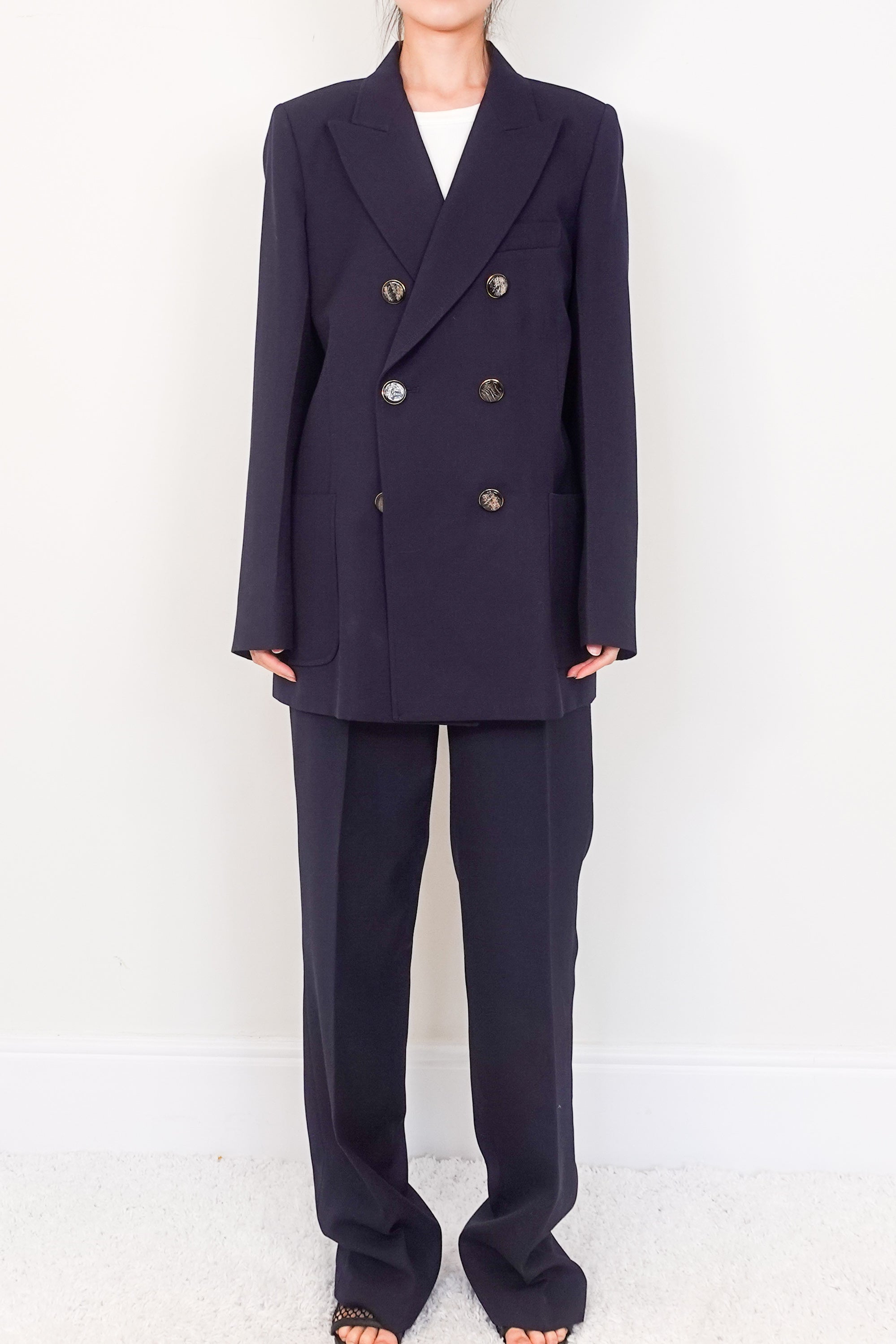 Navy wool suit RRP £1200