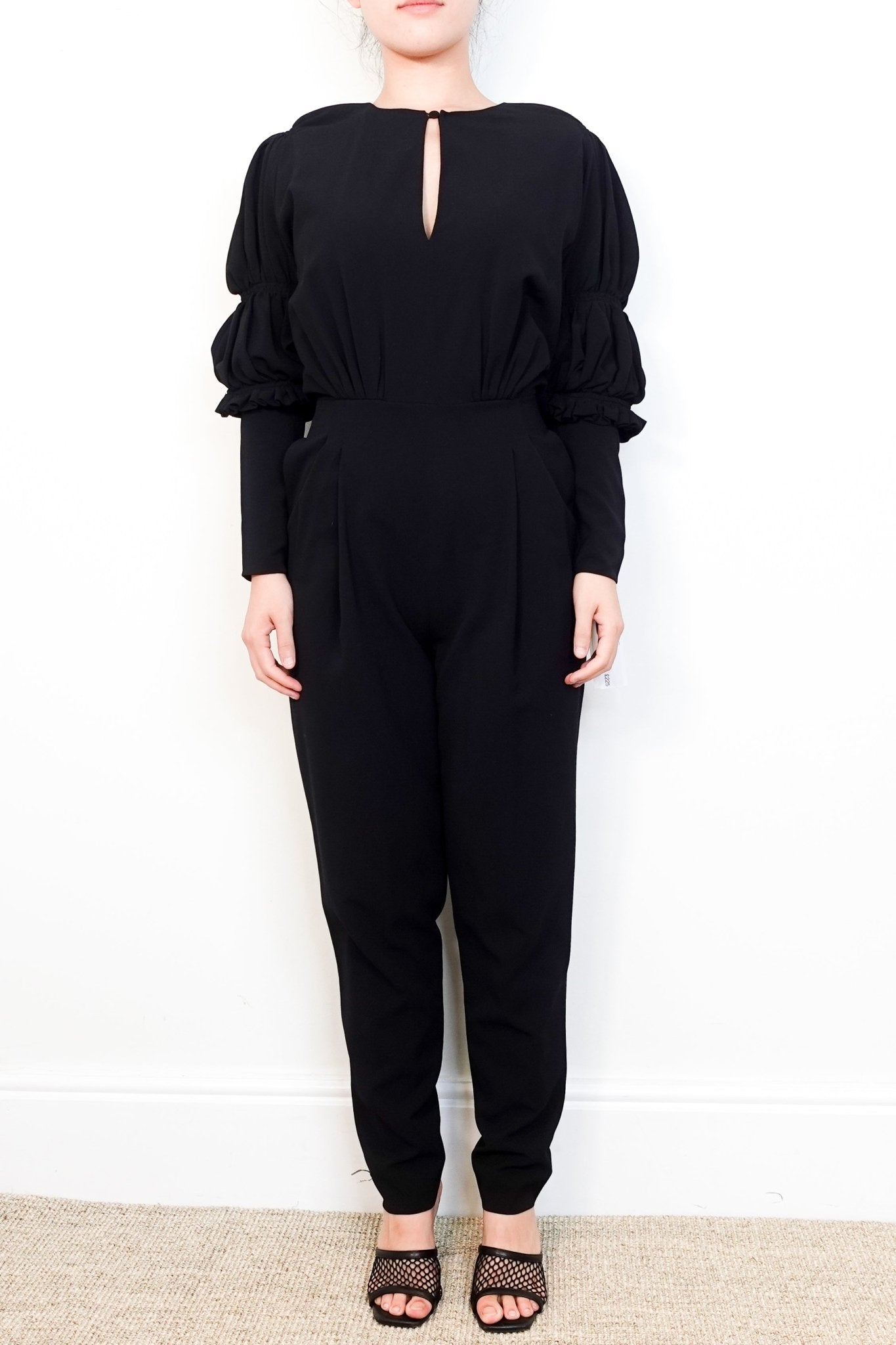 Emilia Wickstead Black Balloon Sleeve Jumpsuit RRP £1.5K | Authentic Preloved - Reloved Again