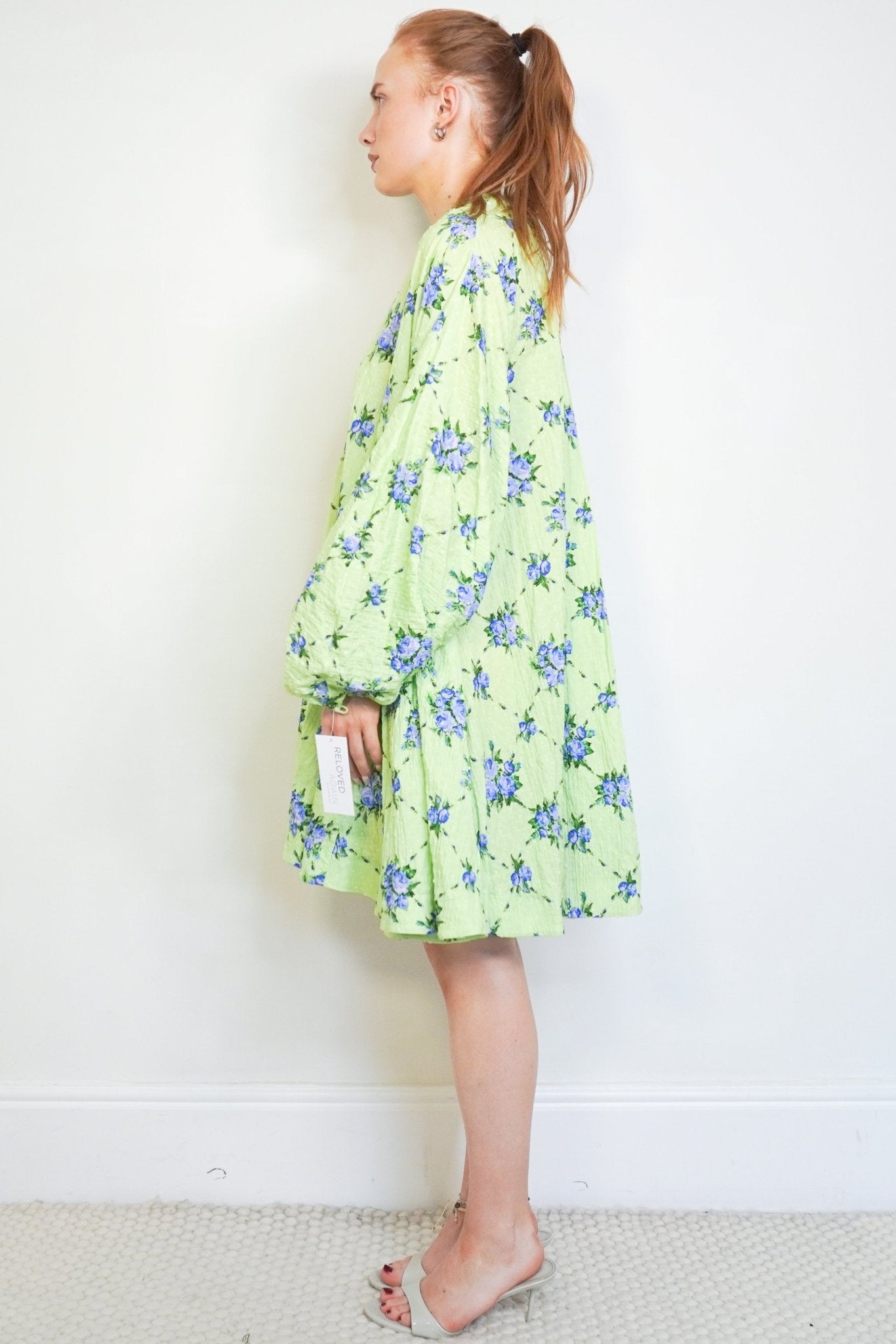 Emilia Wickstead Light Green Floral Textured Mini Dress (RRP £1500) | Authentic Preloved - Reloved Again