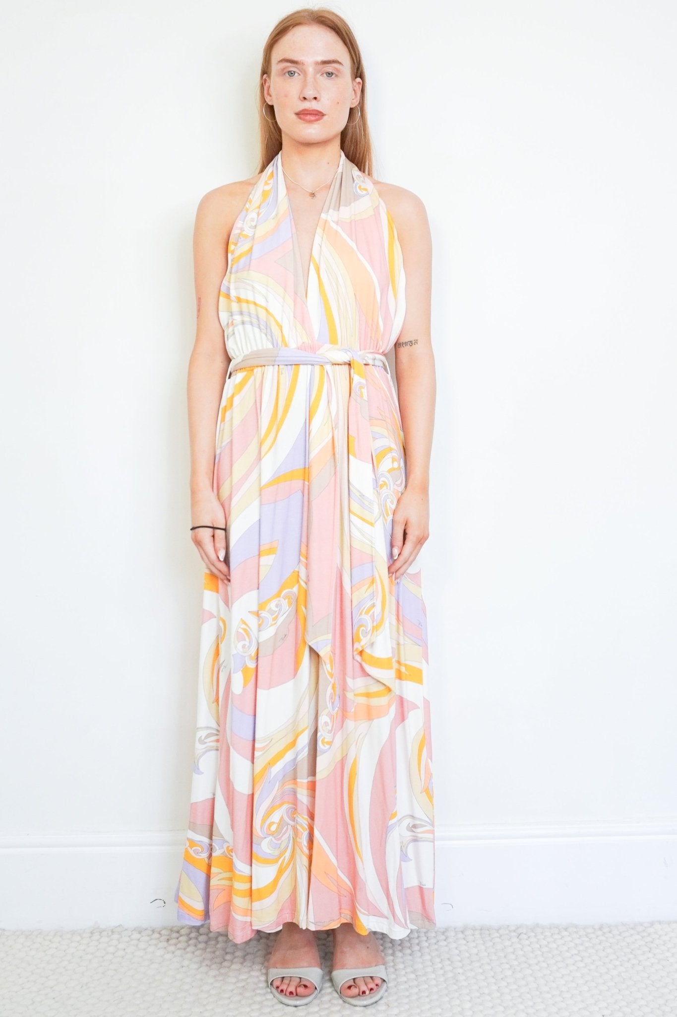 Emilio Pucci Multicolour Swirl Halterneck Dress (RRP £1200) | Authentic Preloved - Reloved Again