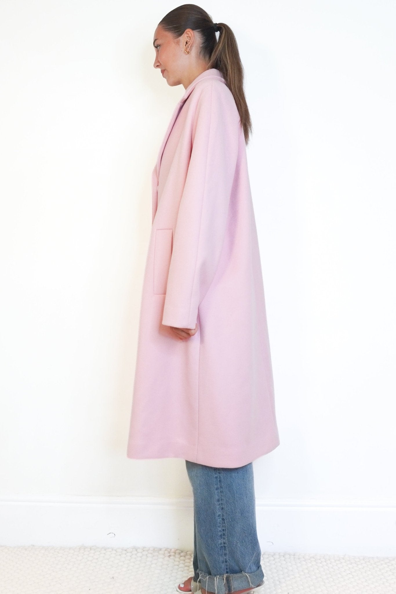 Emilio Pucci Pink Virgin Wool & Cashmere Long Coat (RRP £1000) | Authentic Preloved - Reloved Again