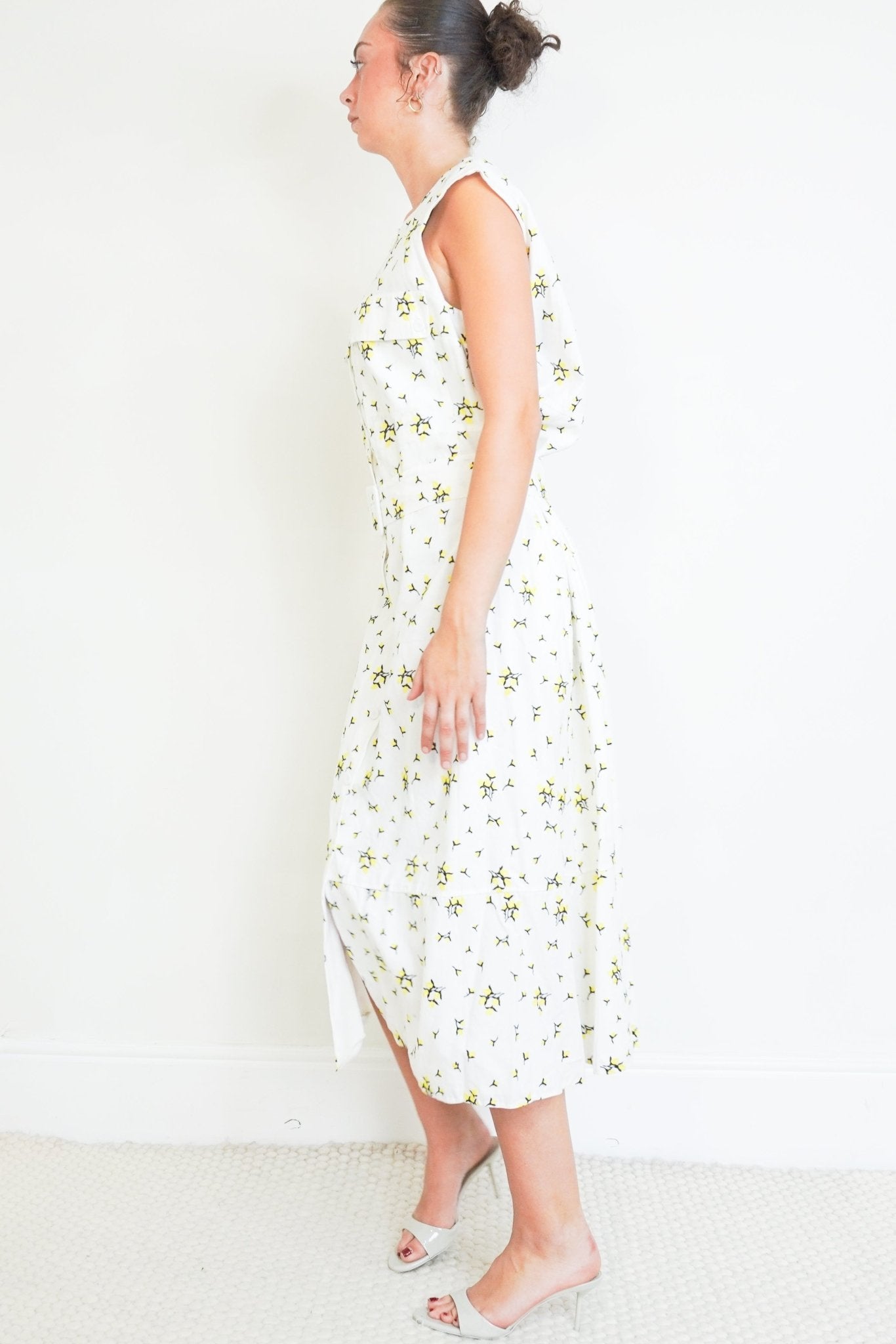 Erdem White Floral Sleeveless Midi Dress (RRP £995) | Authentic Preloved - Reloved Again