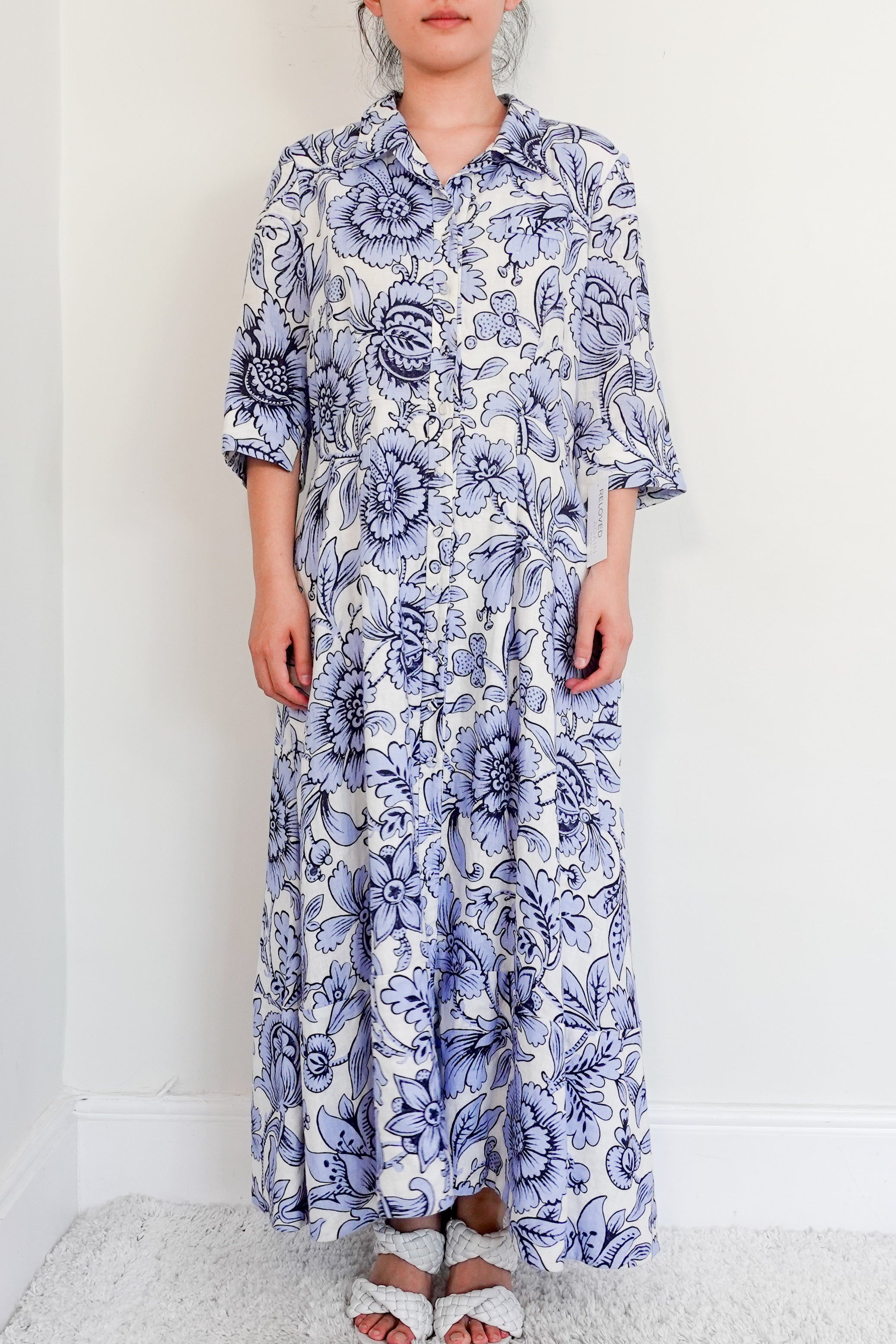 Erdem blue floral dress RRP £1200 | Authentic Preloved
