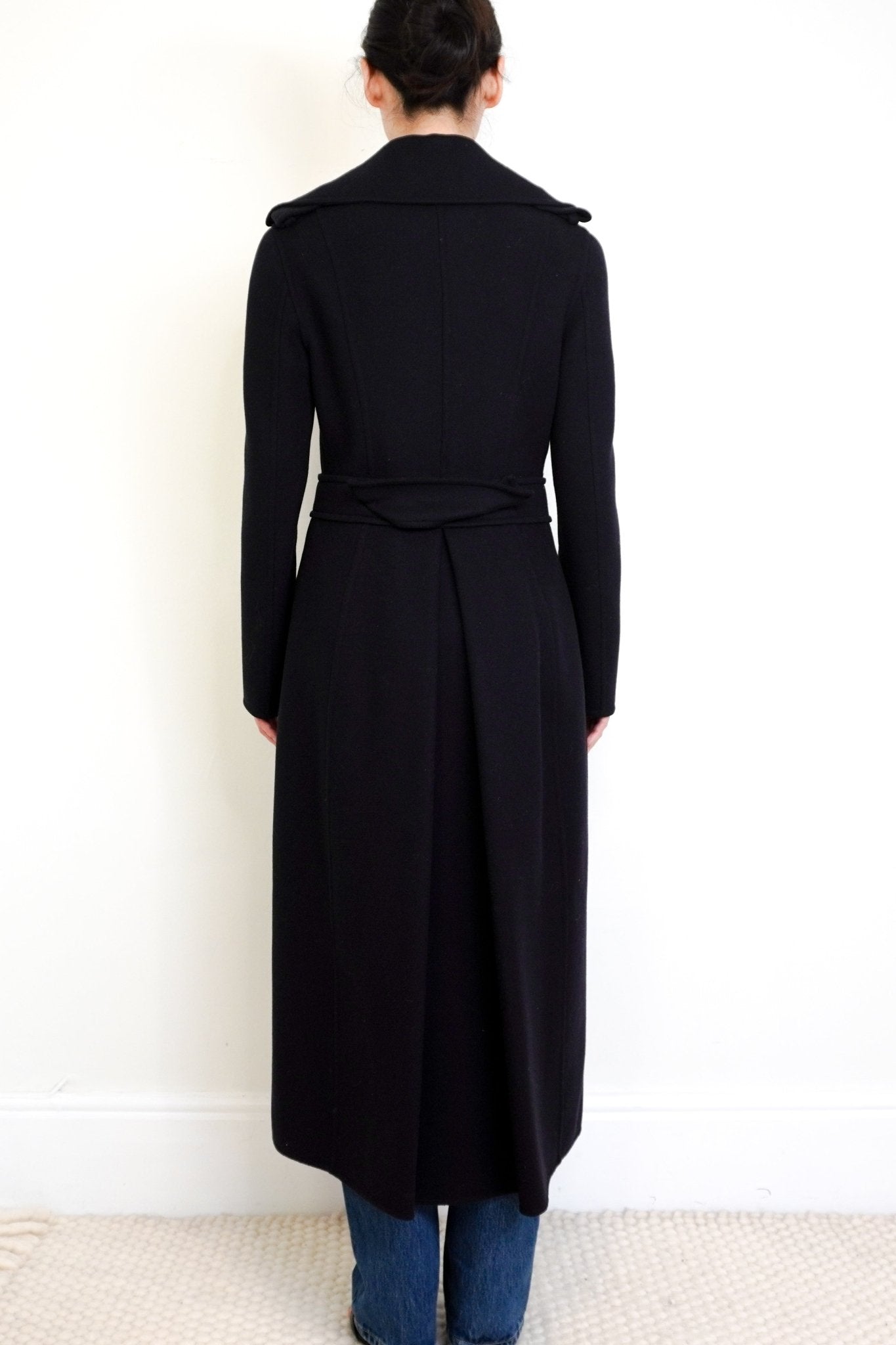 Ermanno Scervino Navy Wool Double - Breasted Coat RRP £2K | Authentic Preloved - Reloved Again